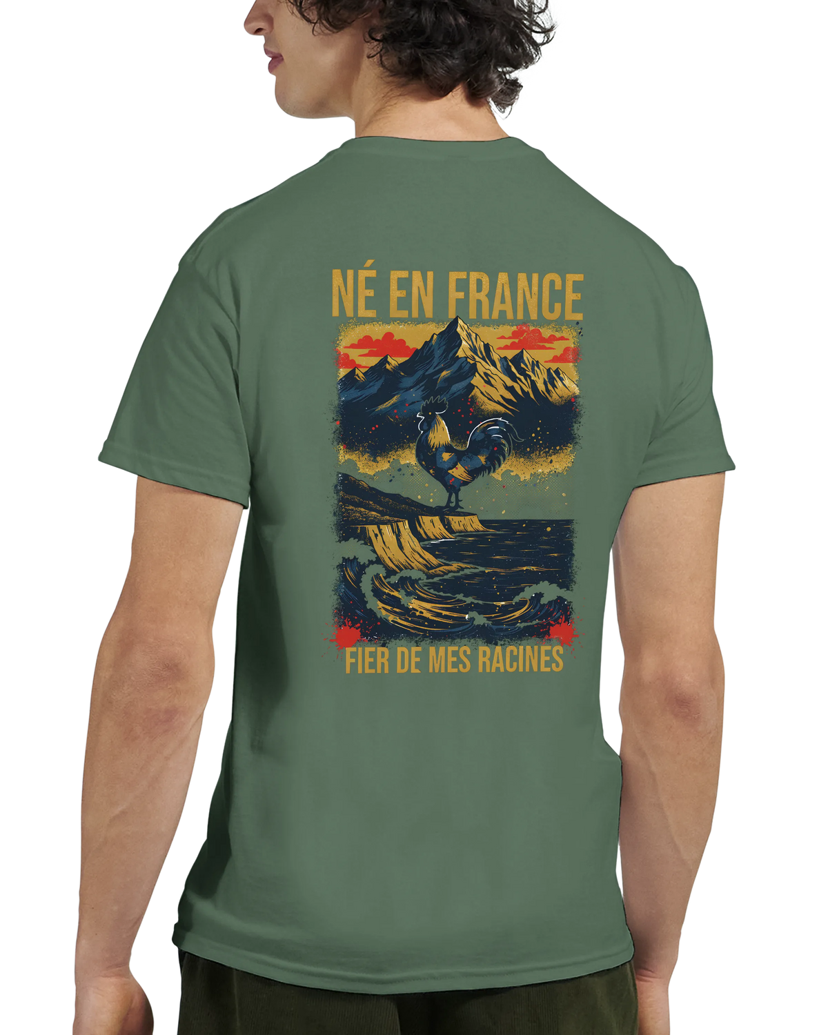 T-Shirt Premium 'Né en France' – Coton Épais à Coupe Classique
