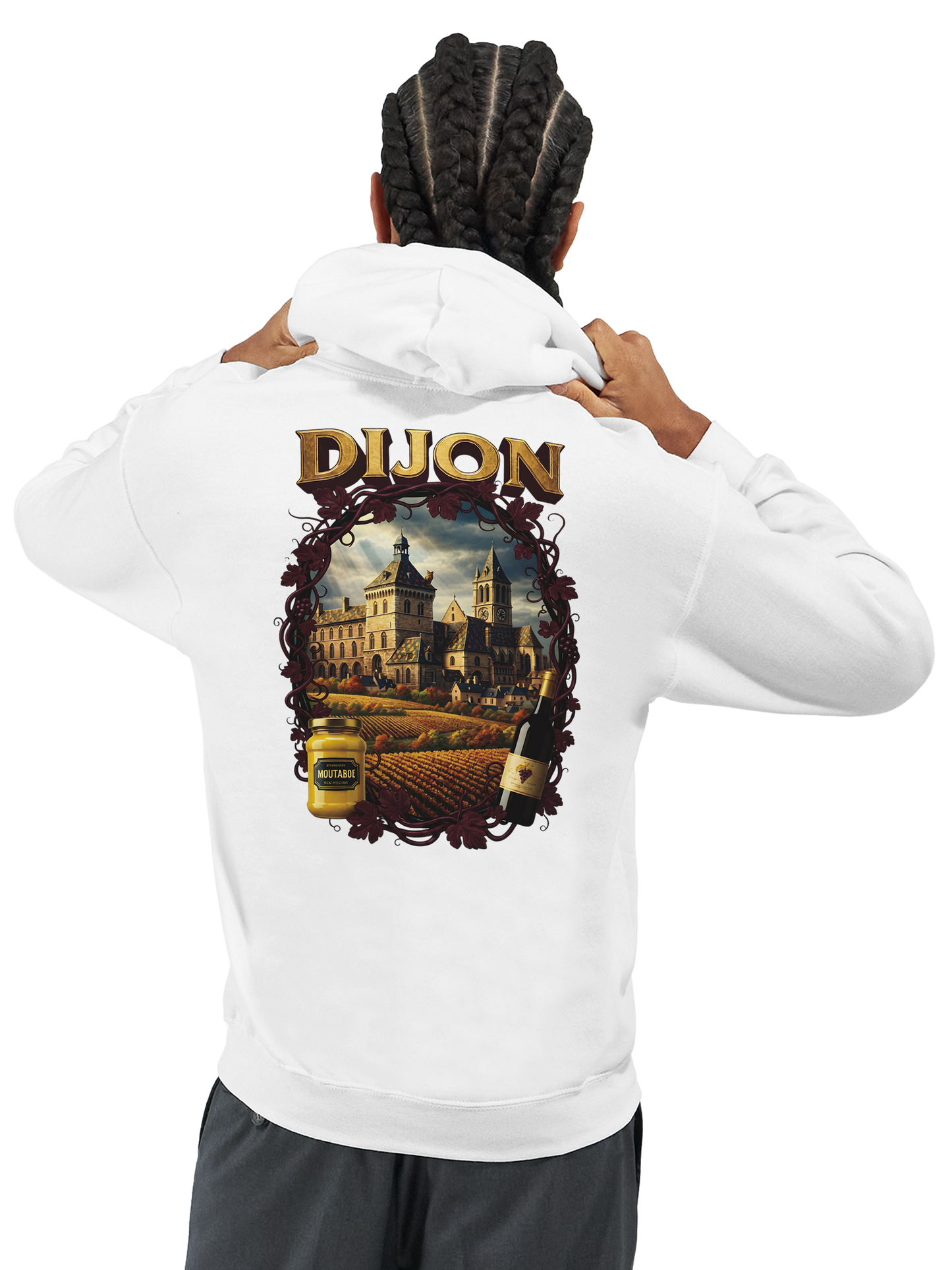 Sweat à Capuche Unisexe Dijon – Ville de France – Confort Premium