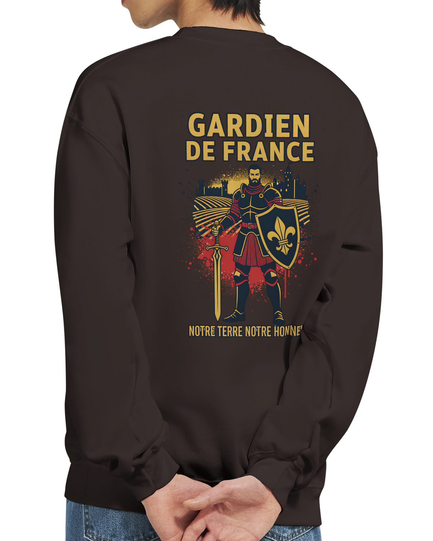 Sweat-shirt Homme Gardien de France - Premium French Heritage Apparel
