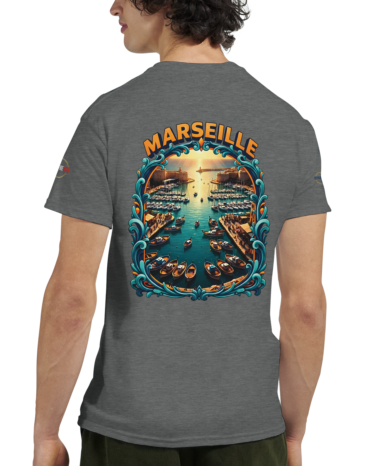 T-shirt Unisexe Marseille – Coton Épais à Coupe Classique