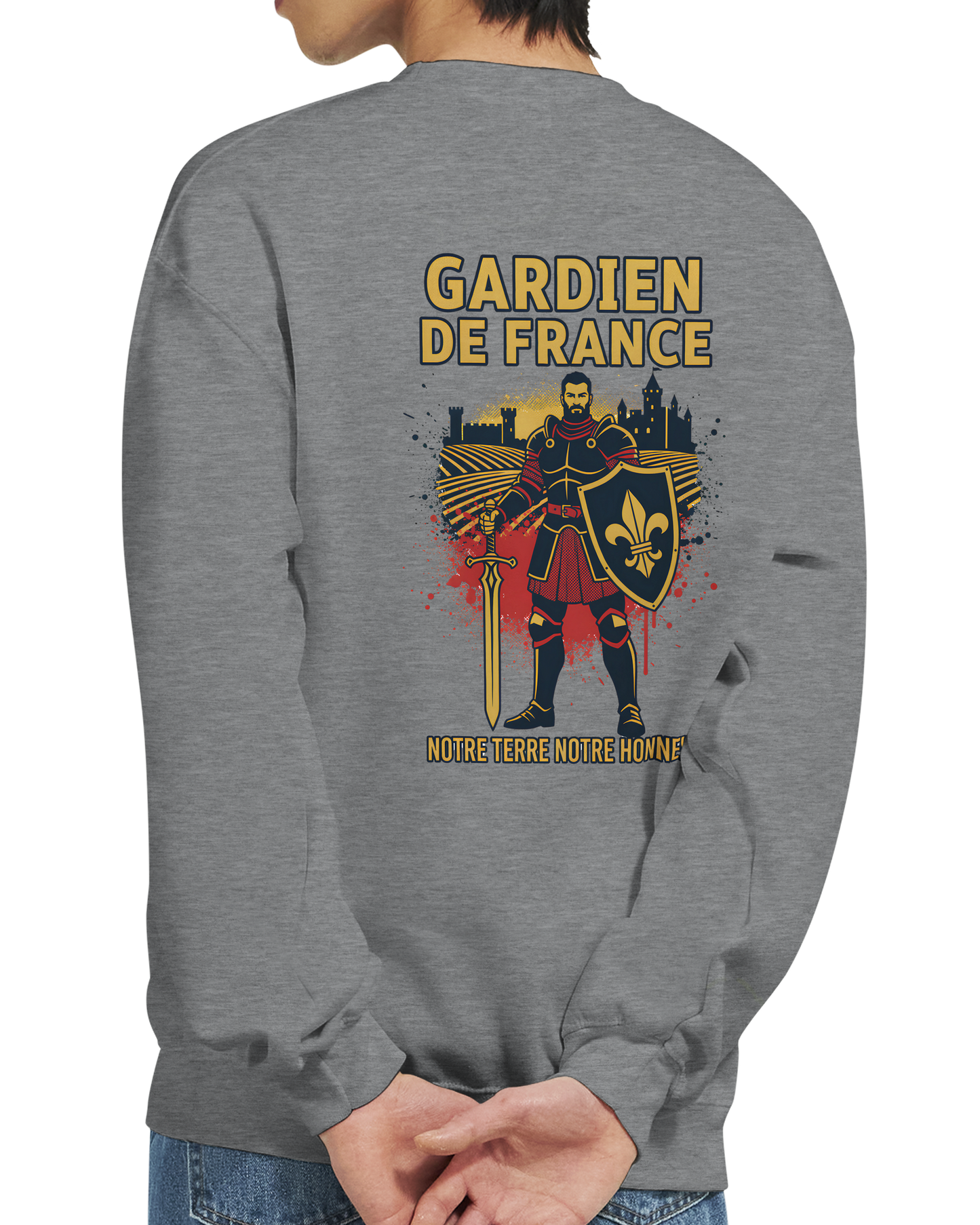 Sweat-shirt Homme Gardien de France - Premium French Heritage Apparel