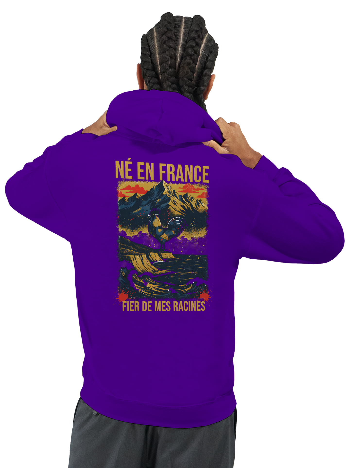 Sweat à Capuche Homme « Né en France » – Premium Confort et Style