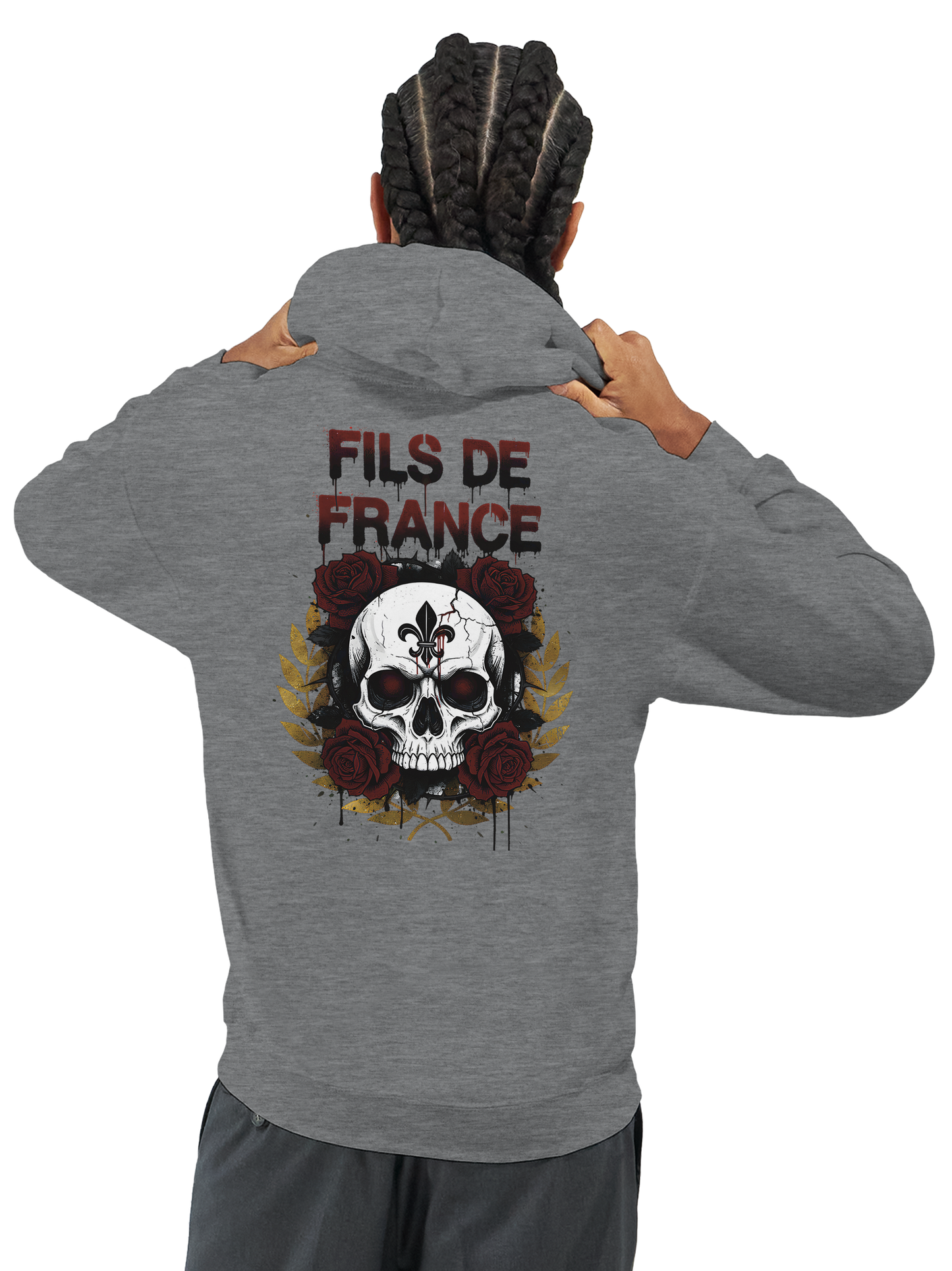 Sweat à capuche homme Fils de France – Hoodie premium en coton mélangé