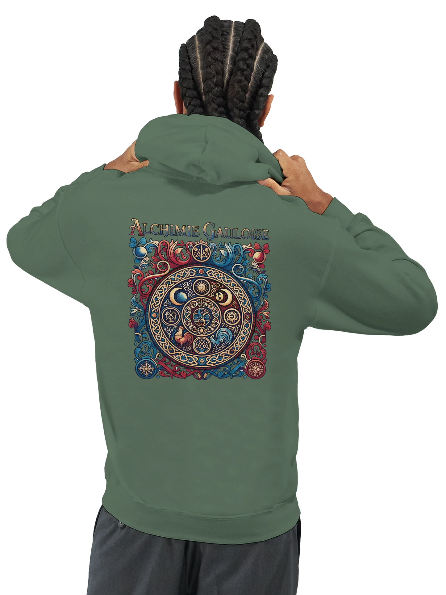 Sweat à capuche homme Alchimie Gauloise – Hoodie premium en coton mélangé
