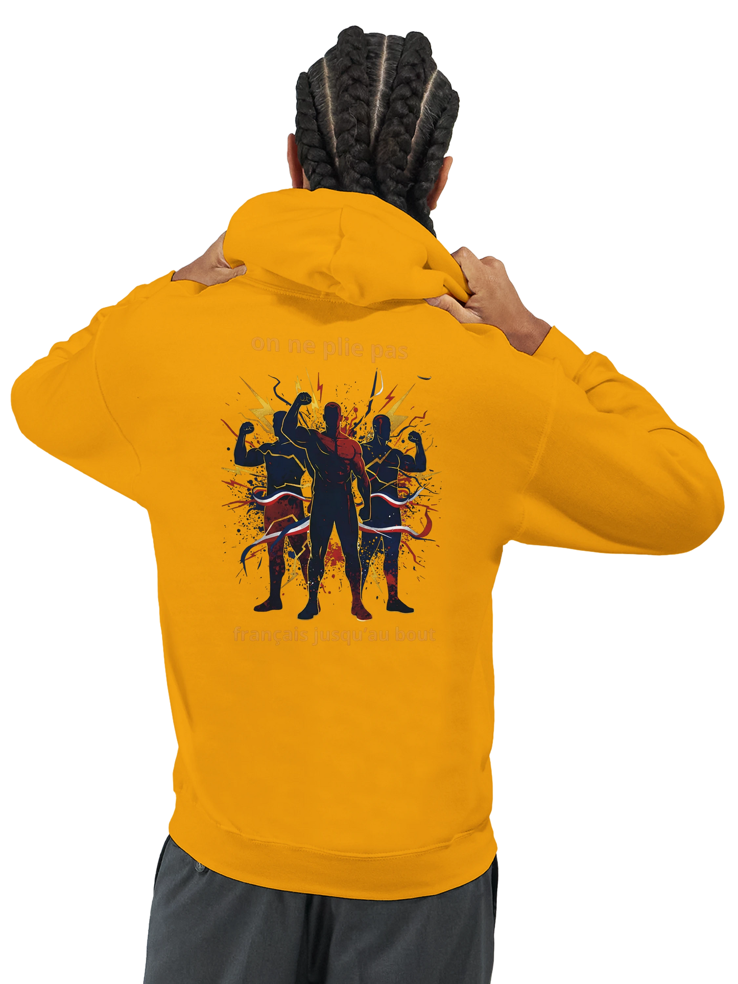 Sweat à capuche homme - Français jusqu'au bout - Confort premium