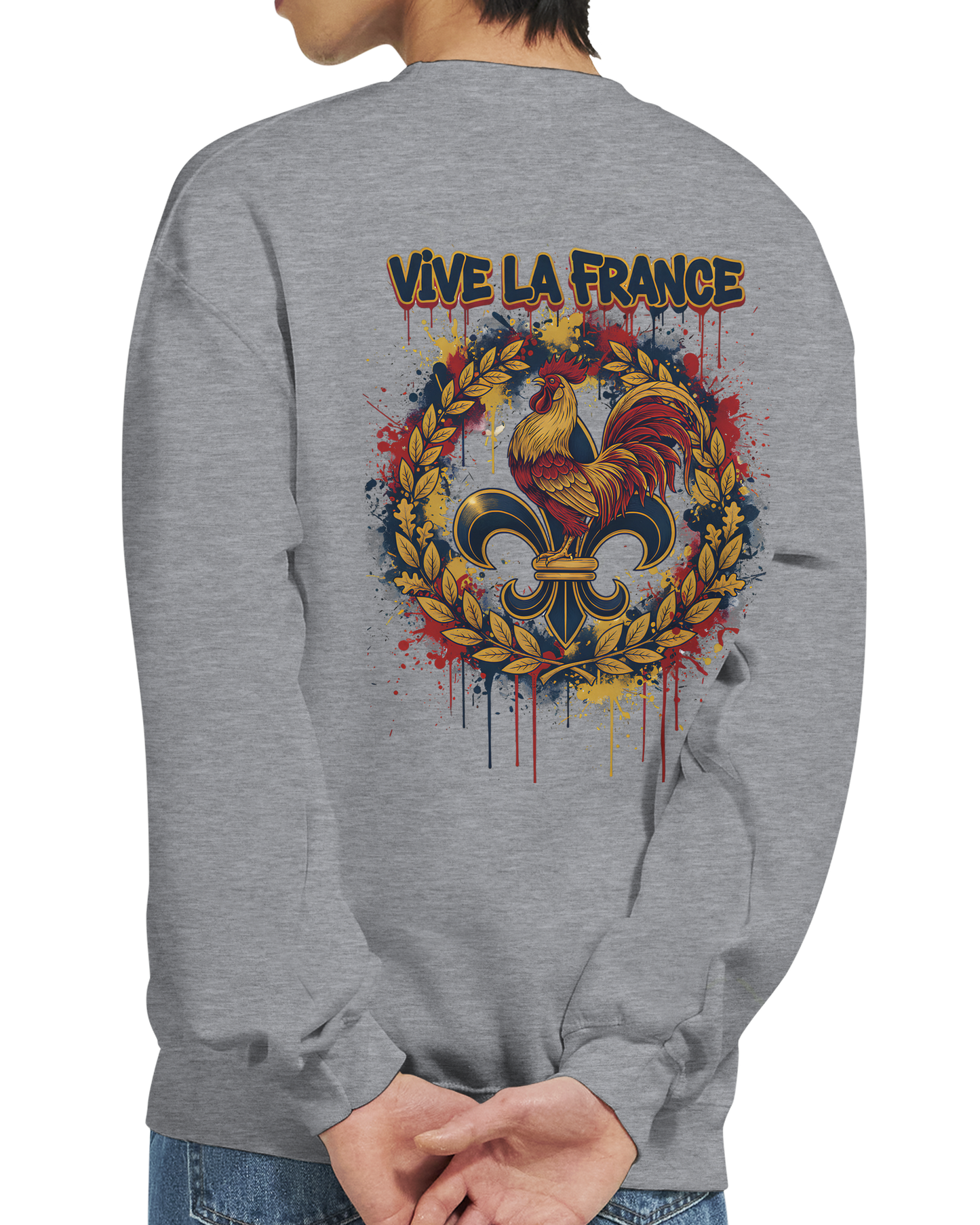 Sweat-shirt Homme Vive la France – Confort et Style Patriotique