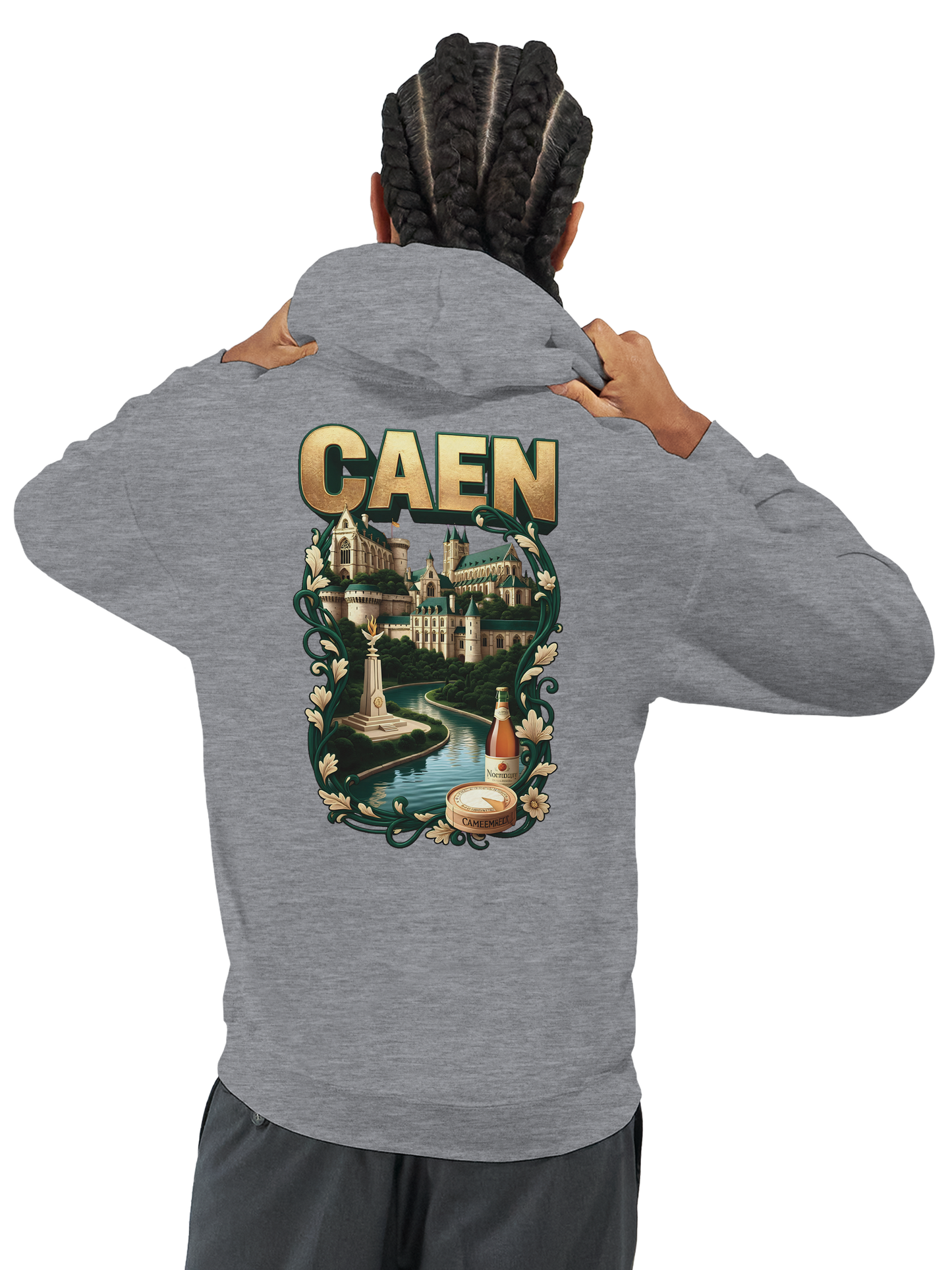 Sweat à capuche Caen - Ville de France - Unisexe Premium