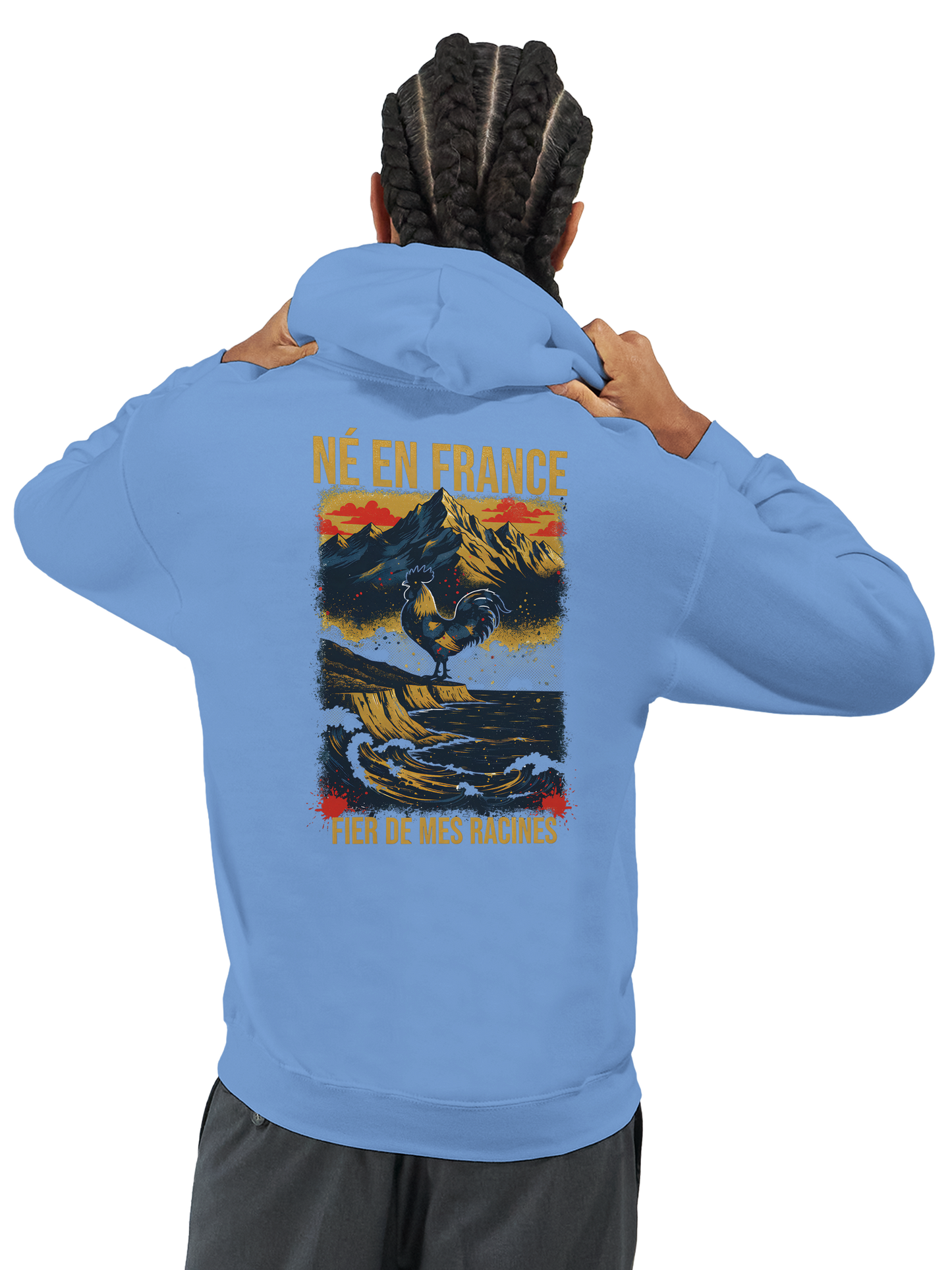 Sweat à Capuche Homme « Né en France » – Premium Confort et Style