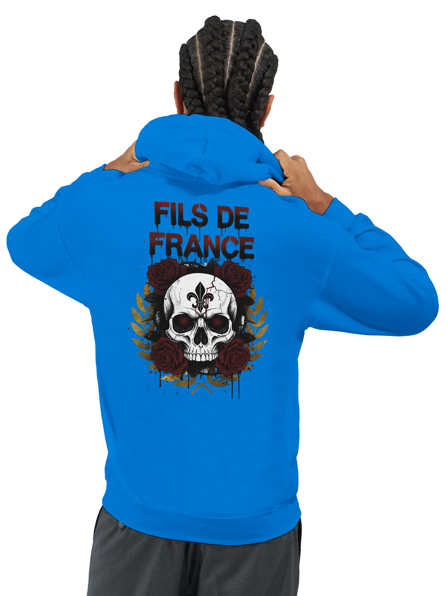 Sweat à capuche homme Fils de France – Hoodie premium en coton mélangé