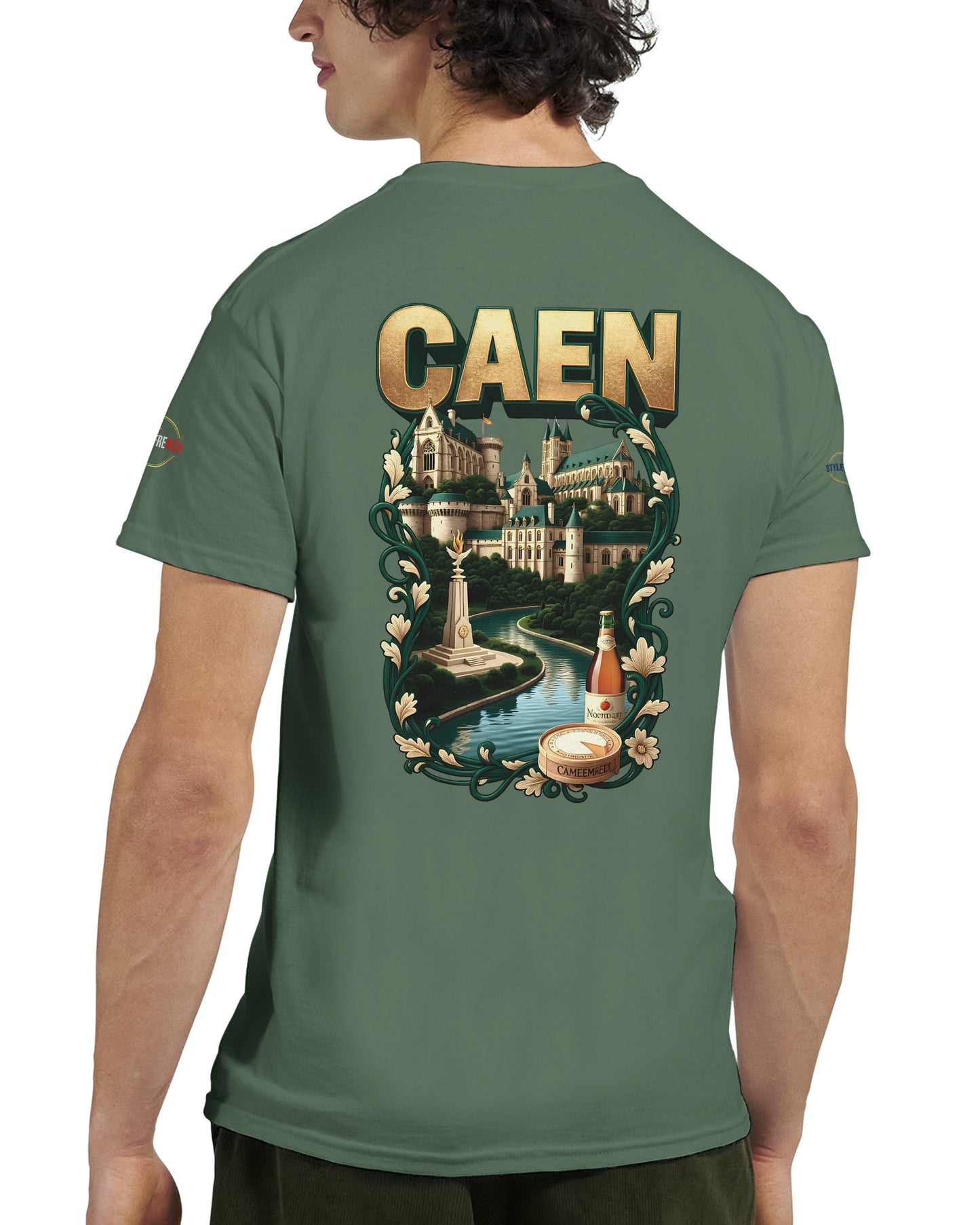 T-shirt Unisexe Caen - Ville de France - Design Classique en Coton