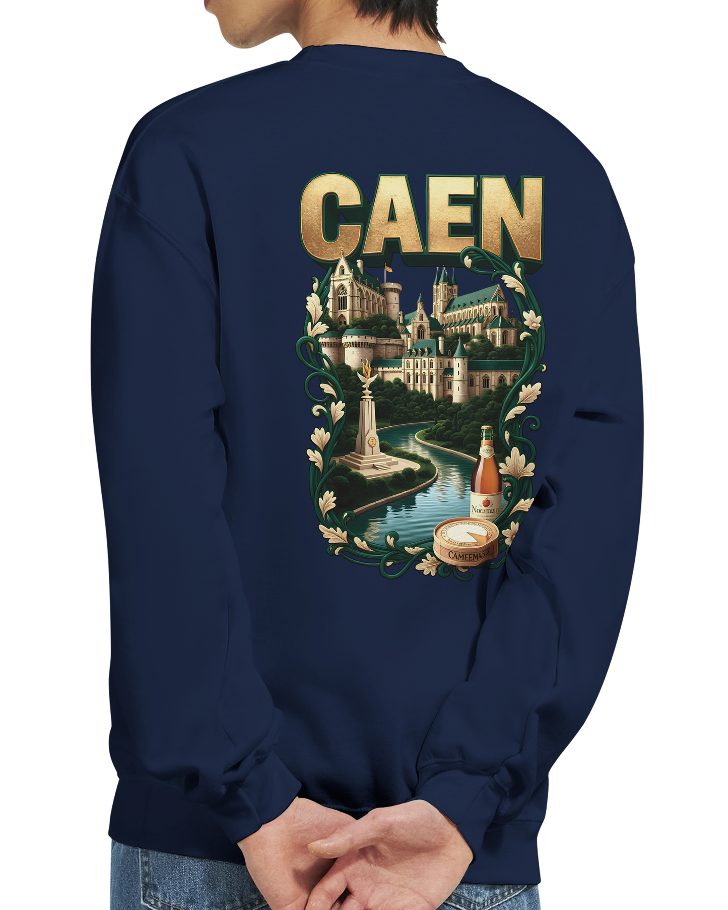 Sweat-shirt Unisexe Caen - Ville de France - Confort Classique