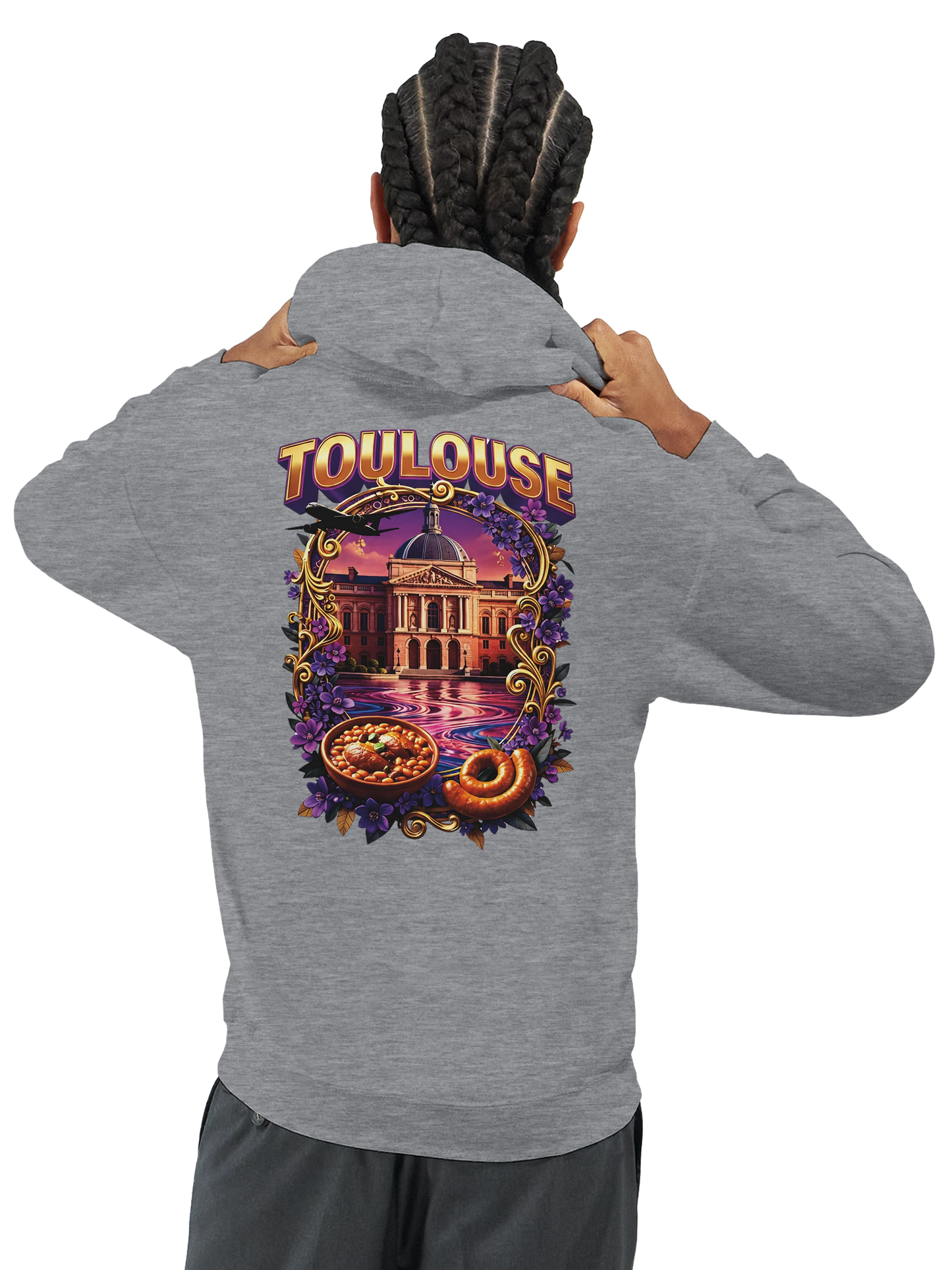 Sweat à Capuche Unisexe Toulouse – Ville de France – Confort Premium