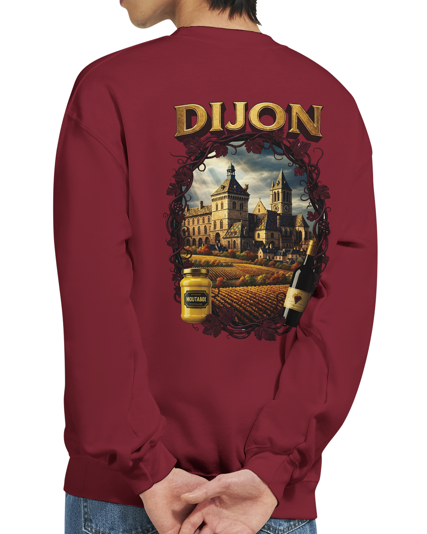 Sweat-shirt Unisexe Dijon – Ville de France – Coupe Classique Confortable