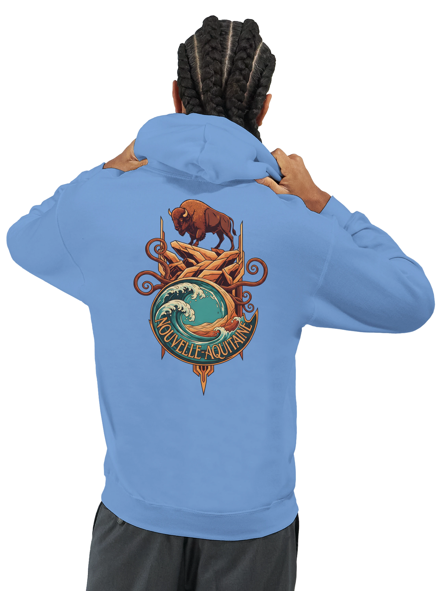 Sweat à capuche unisexe Nouvelle-Aquitaine - Hoodie premium en coton mélangé