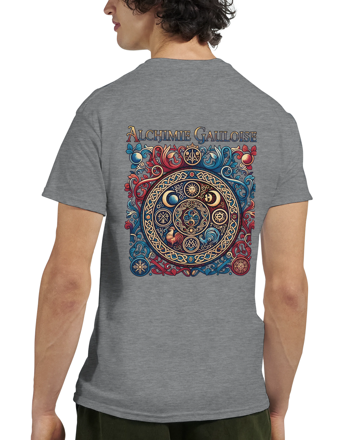 T-Shirt Homme Alchimie Gauloise – Coton Épais à Coupe Classique