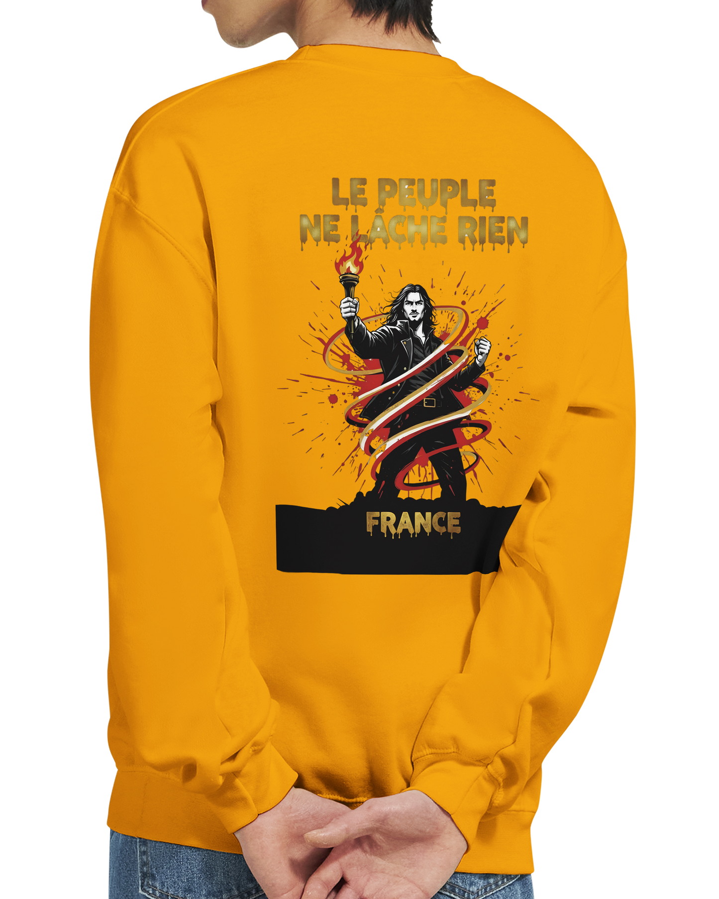 Sweat-shirt Homme 'Le Peuple Ne Lâche Rien' – Confort et Résistance