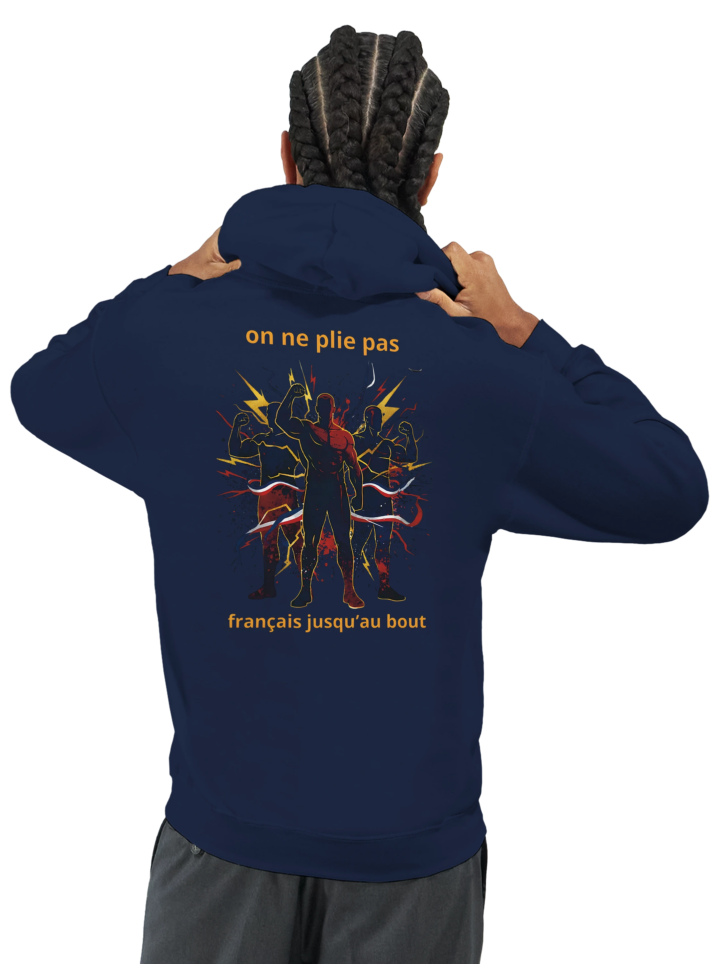 Sweat à capuche homme - Français jusqu'au bout - Confort premium