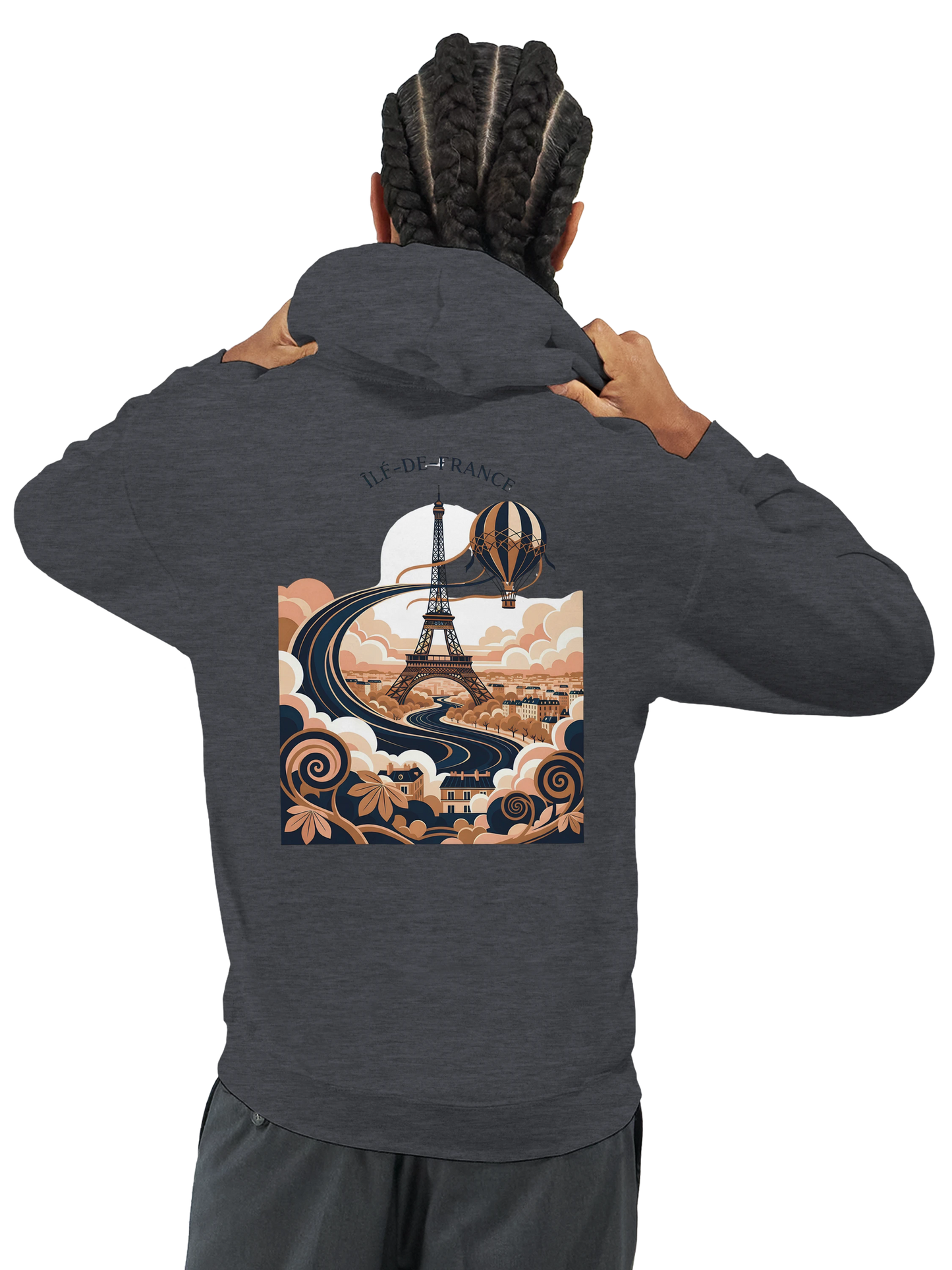 Sweat à Capuche Unisexe Île-de-France – Confort et Style Premium