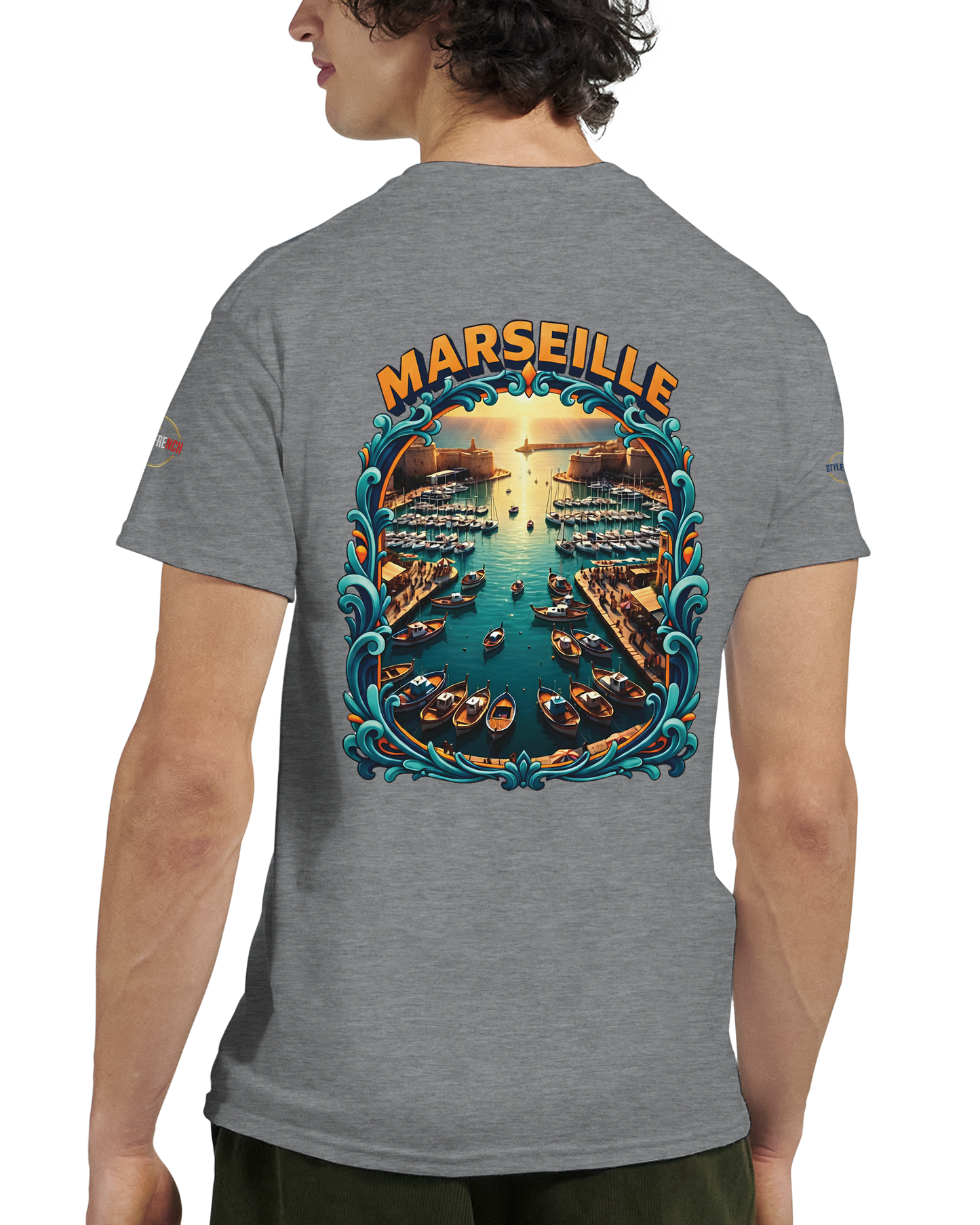 T-shirt Unisexe Marseille – Coton Épais à Coupe Classique
