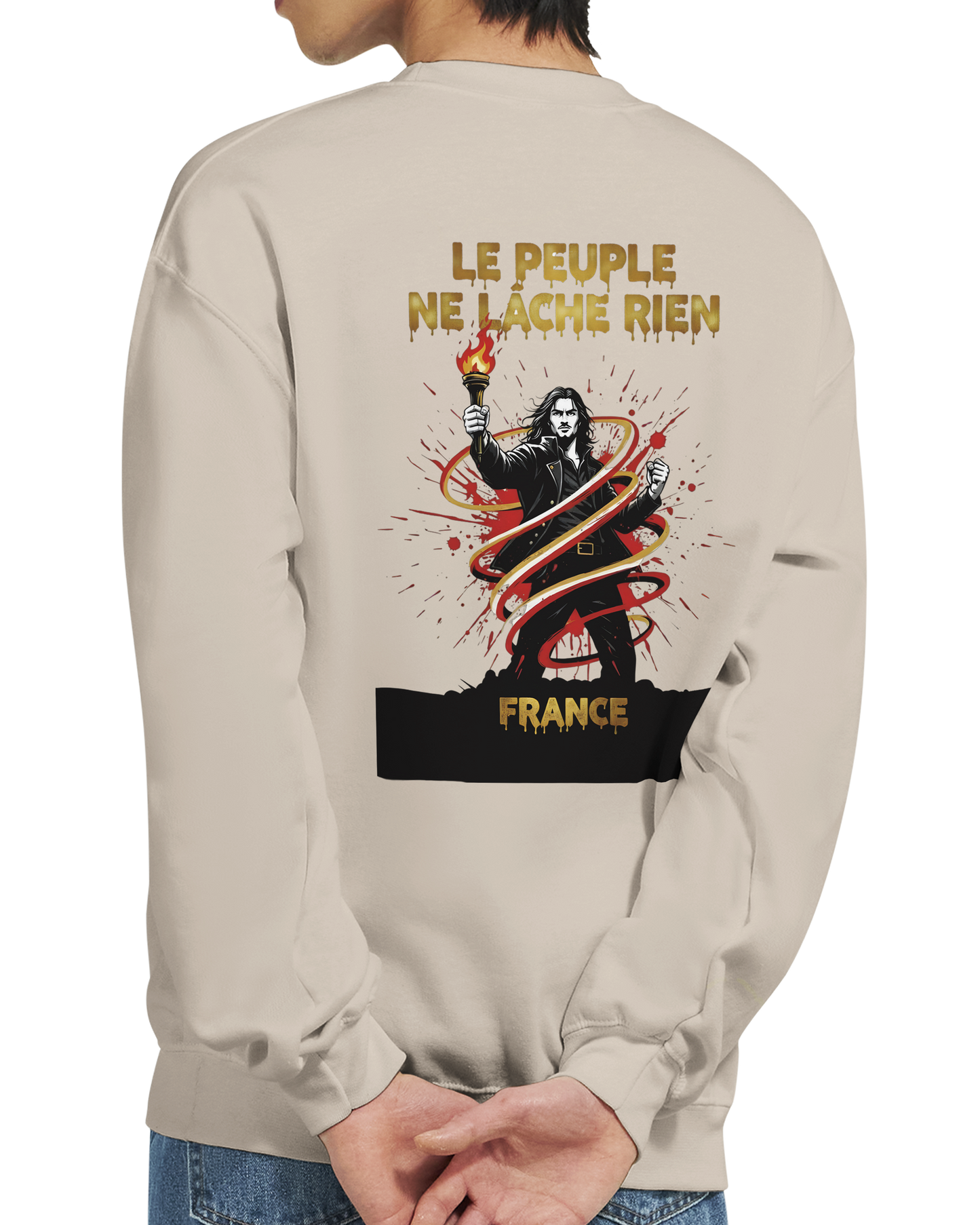 Sweat-shirt Homme 'Le Peuple Ne Lâche Rien' – Confort et Résistance