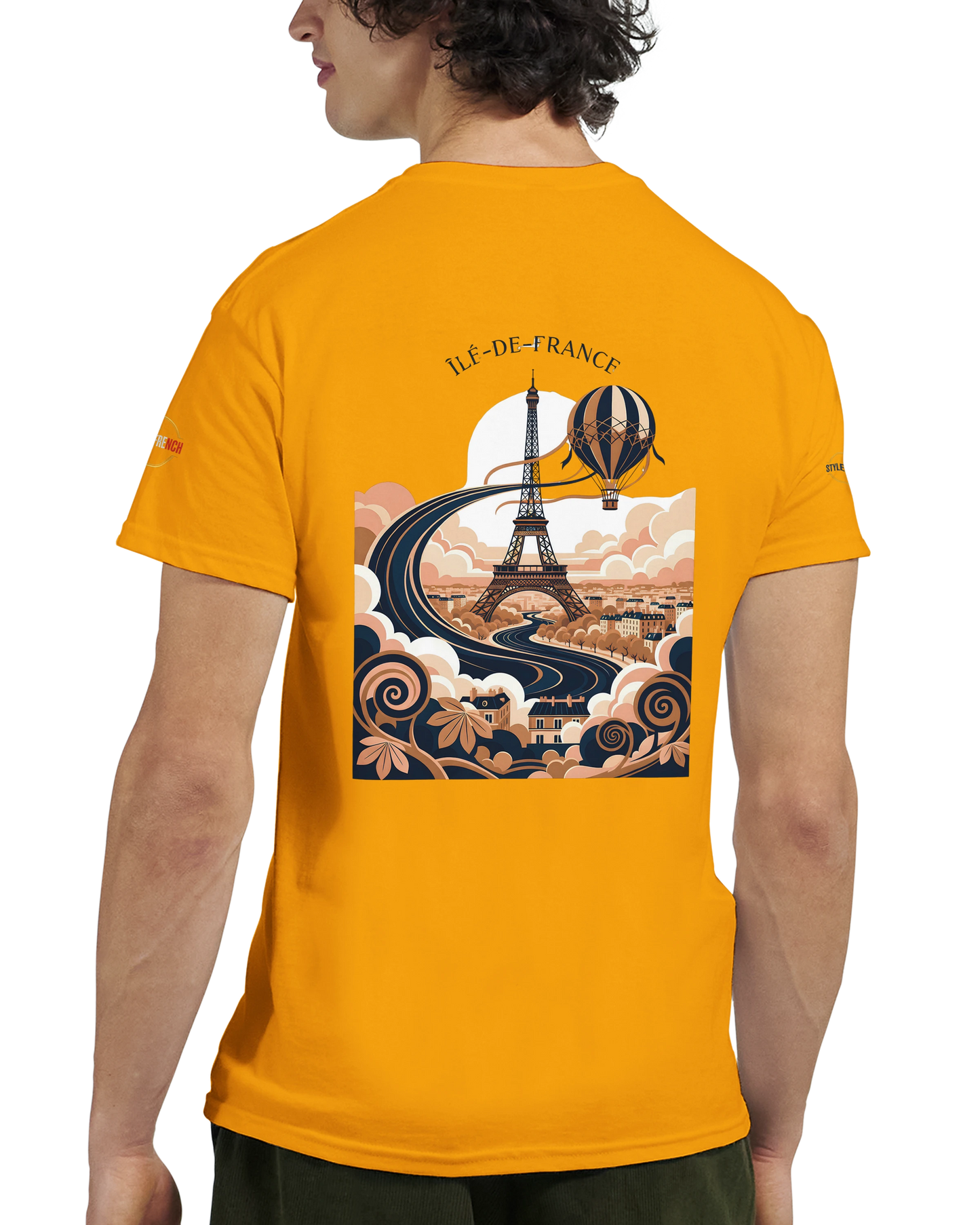 T-shirt Unisexe Île-de-France – Coton Épais à Coupe Classique