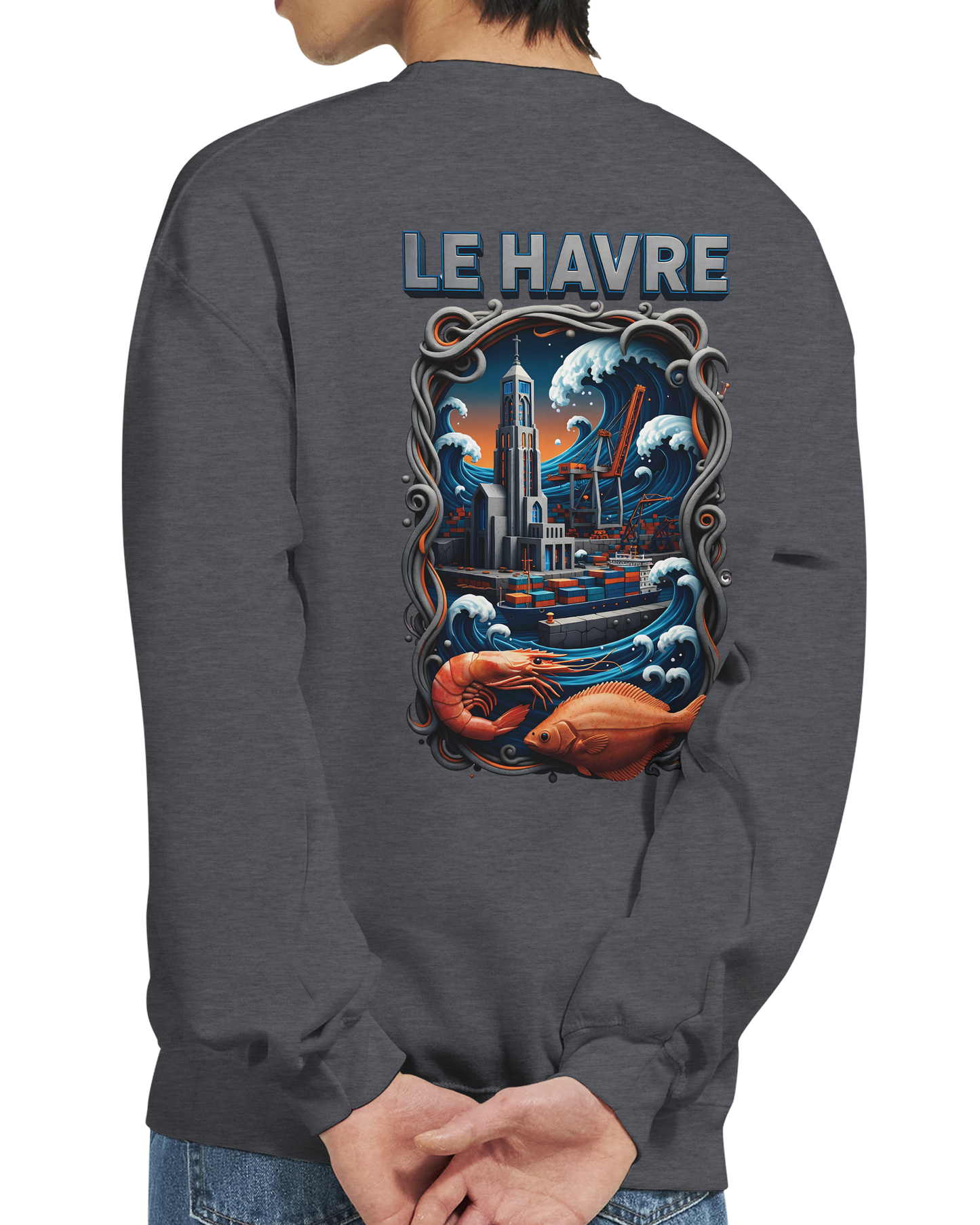 Sweat-shirt Unisexe Le Havre – Pull Classique Confortable