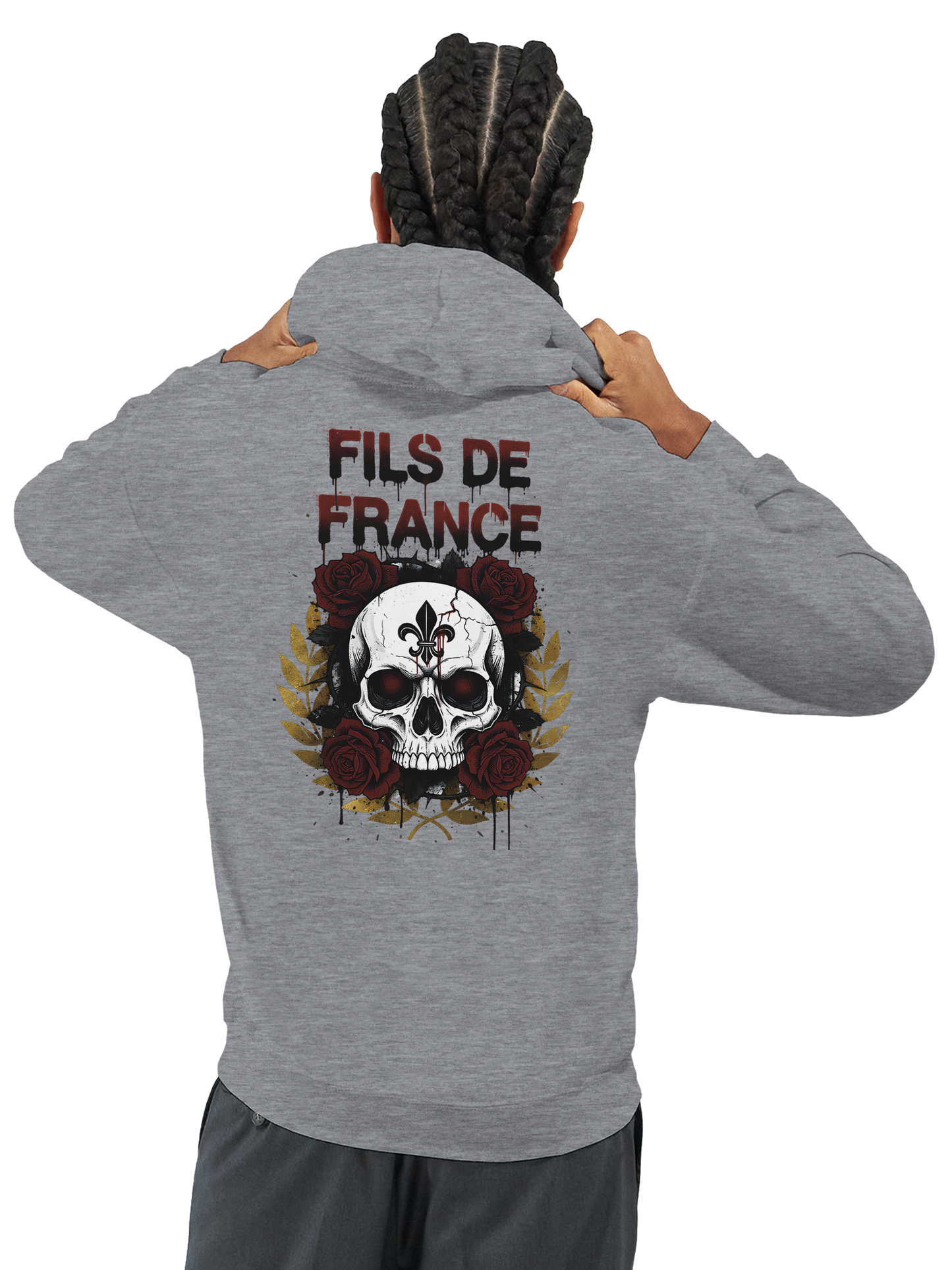 Sweat à capuche homme Fils de France – Hoodie premium en coton mélangé