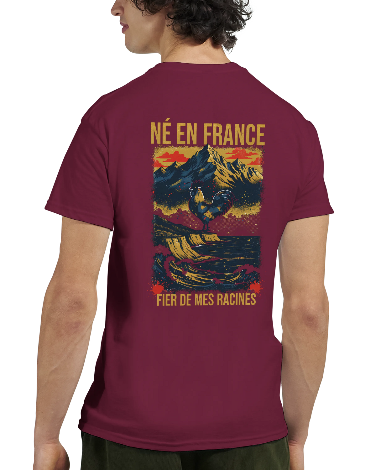 T-Shirt Premium 'Né en France' – Coton Épais à Coupe Classique