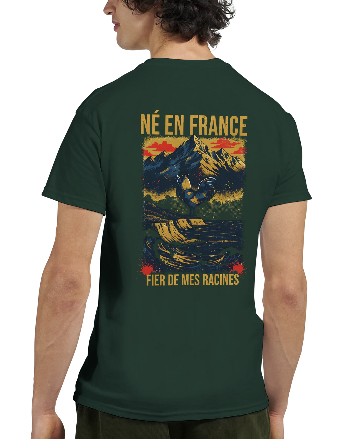T-Shirt Premium 'Né en France' – Coton Épais à Coupe Classique