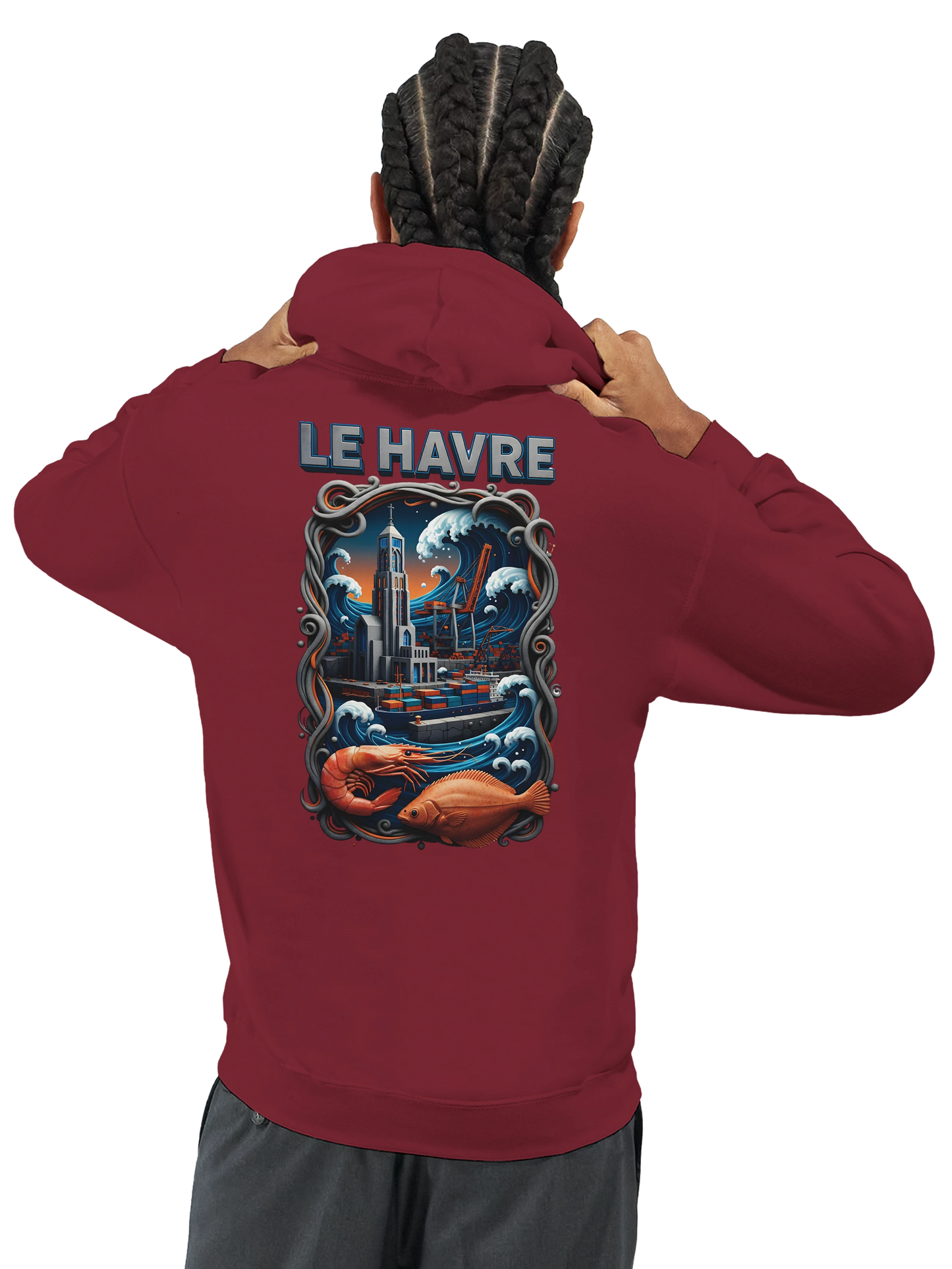 Sweat à Capuche Unisexe Le Havre – Hoodie Confortable et Résistant