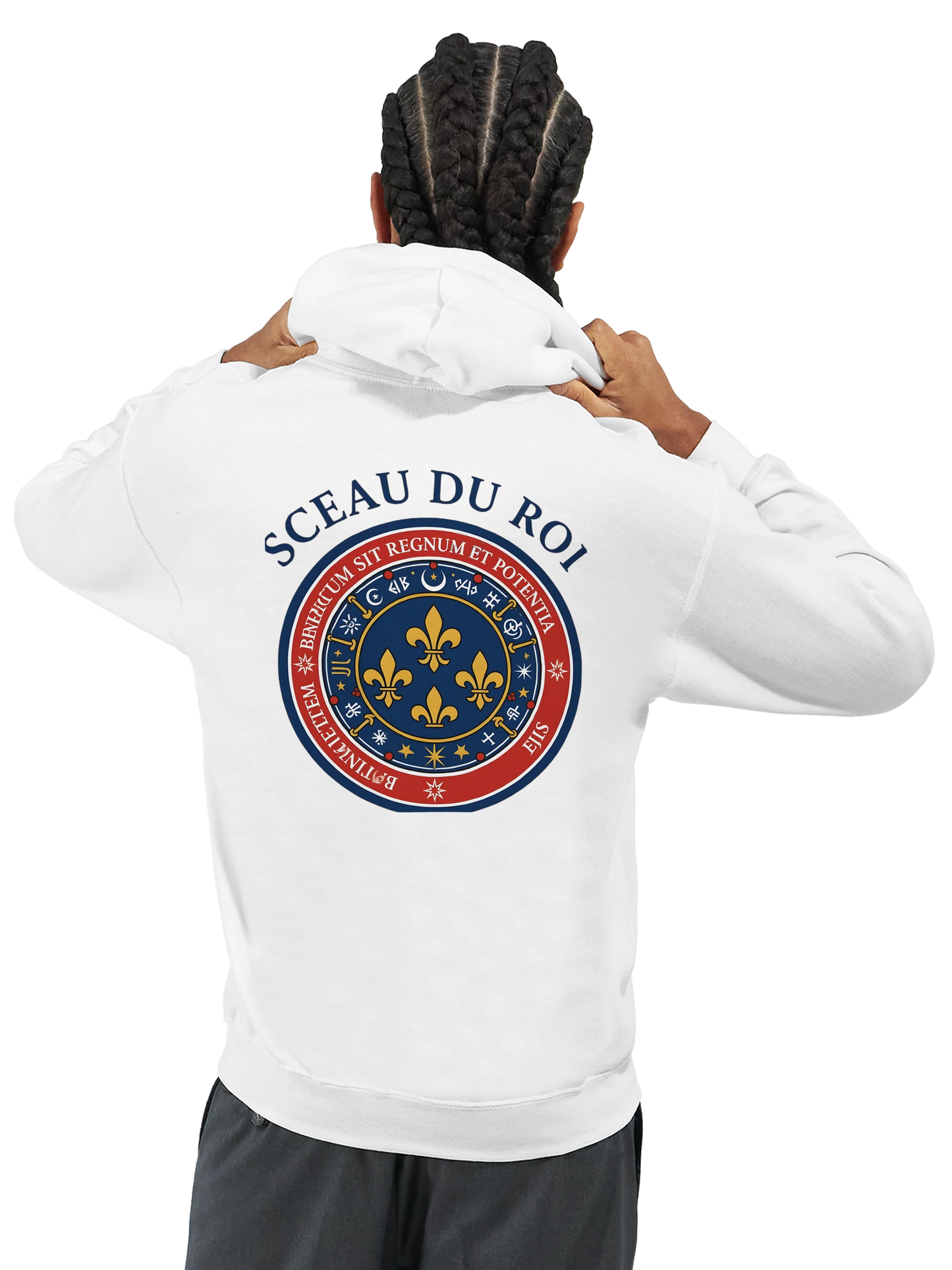 Sweat à capuche Le Sceau du Roi pour homme – Hoodie premium en coton mélangé