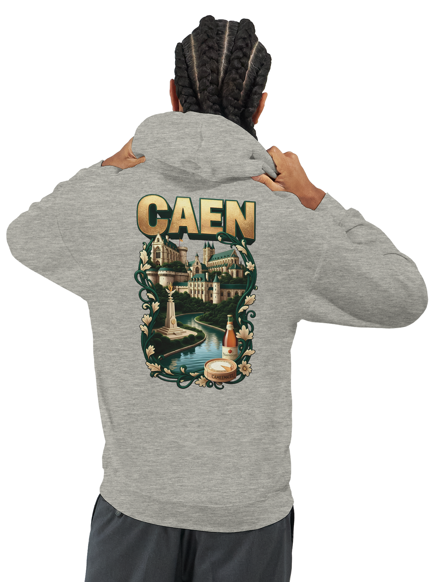 Sweat à capuche Caen - Ville de France - Unisexe Premium