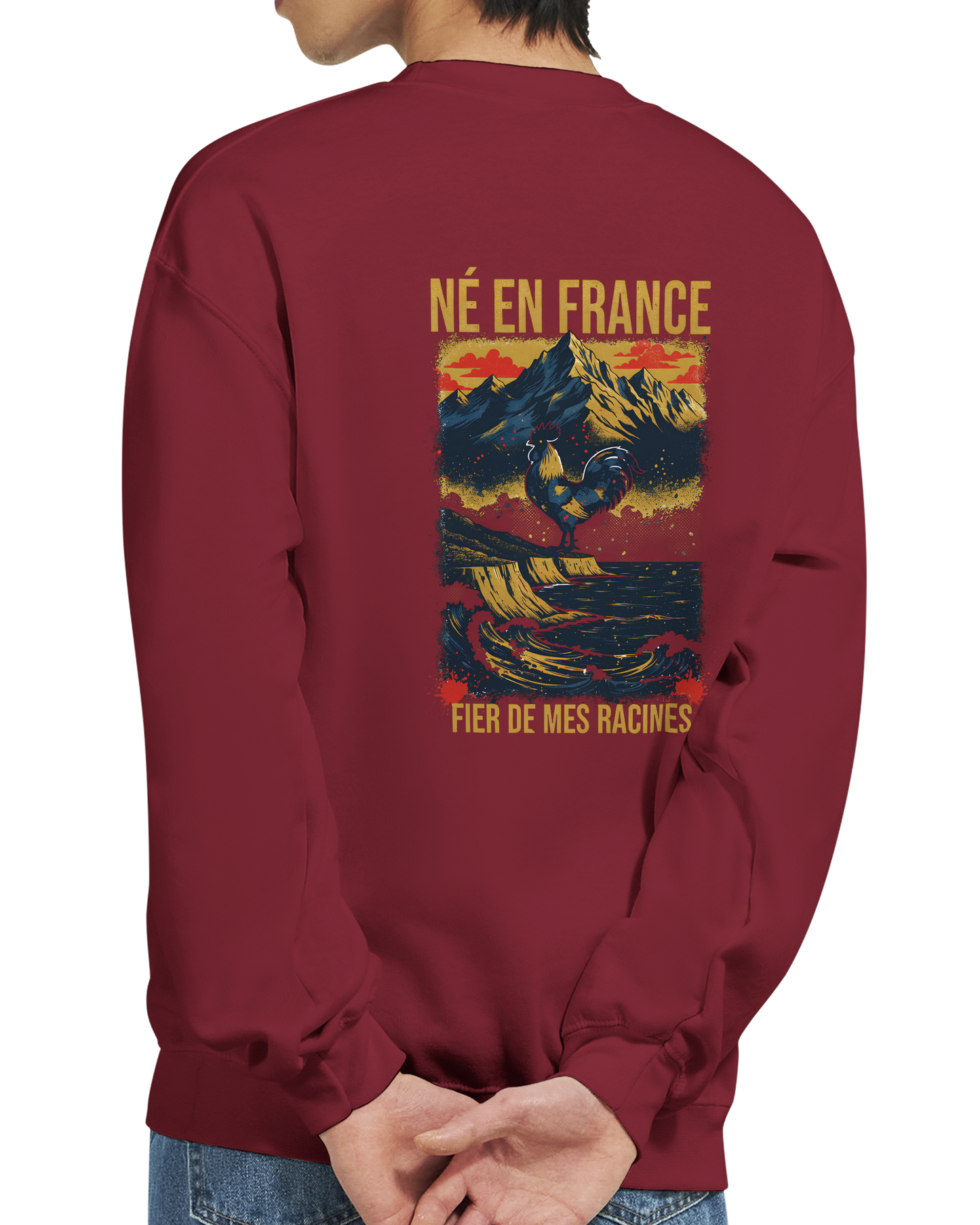 Sweat-shirt Homme « Né en France » – Confort Premium et Design Durable