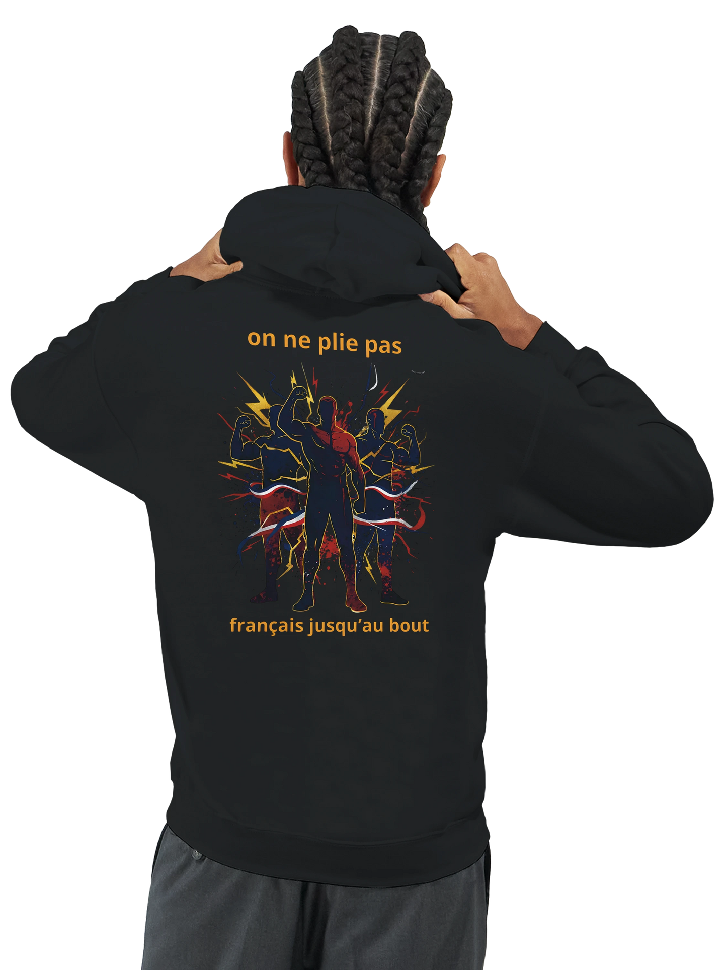 Sweat à capuche homme - Français jusqu'au bout - Confort premium