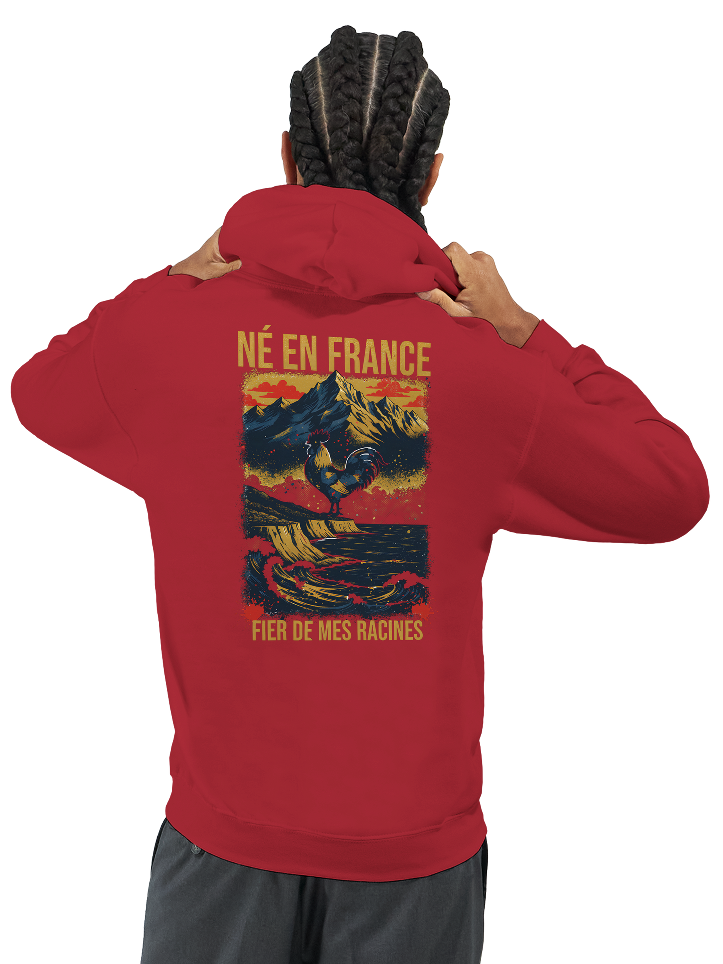 Sweat à Capuche Homme « Né en France » – Premium Confort et Style