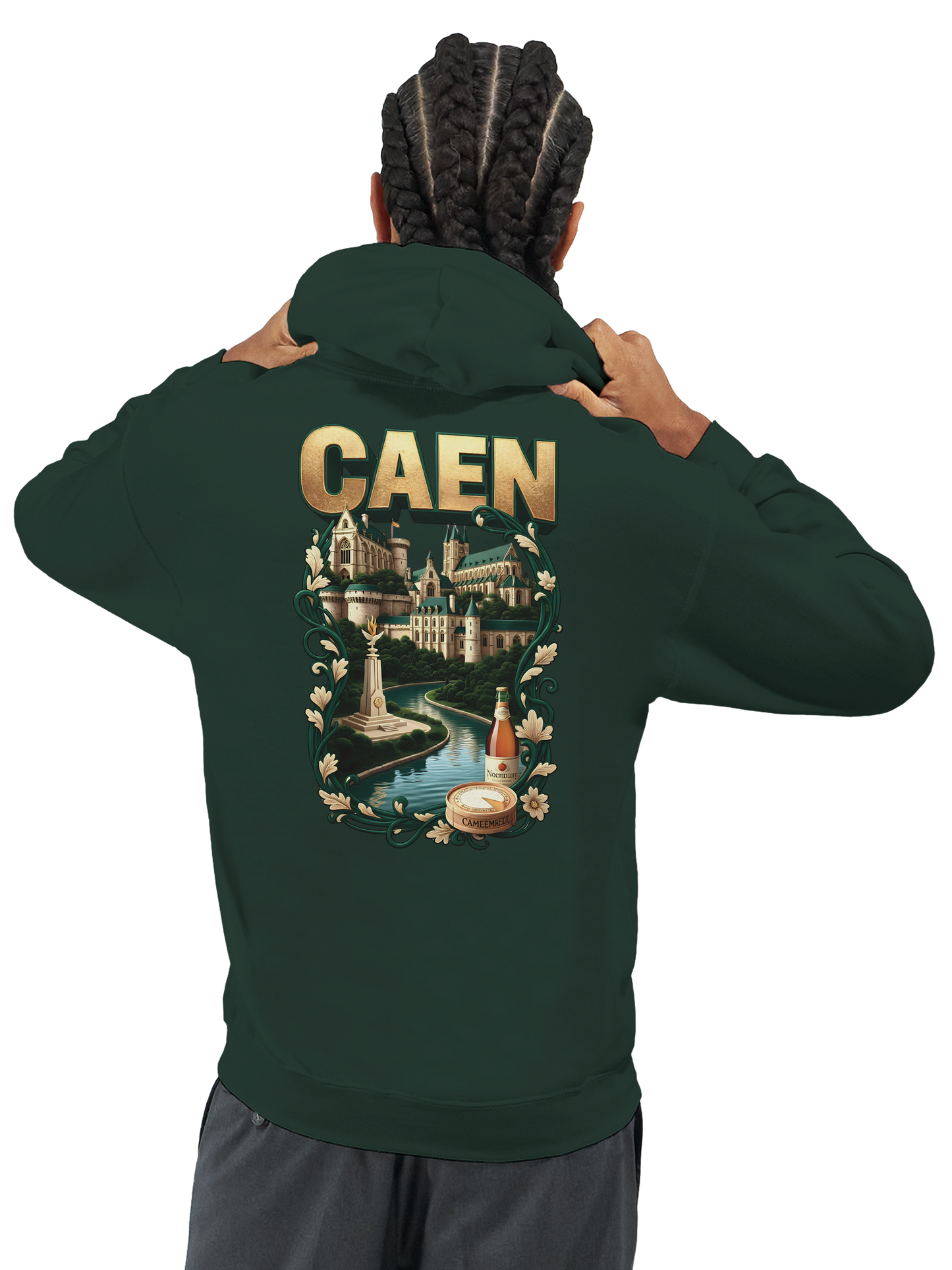 Sweat à capuche Caen - Ville de France - Unisexe Premium