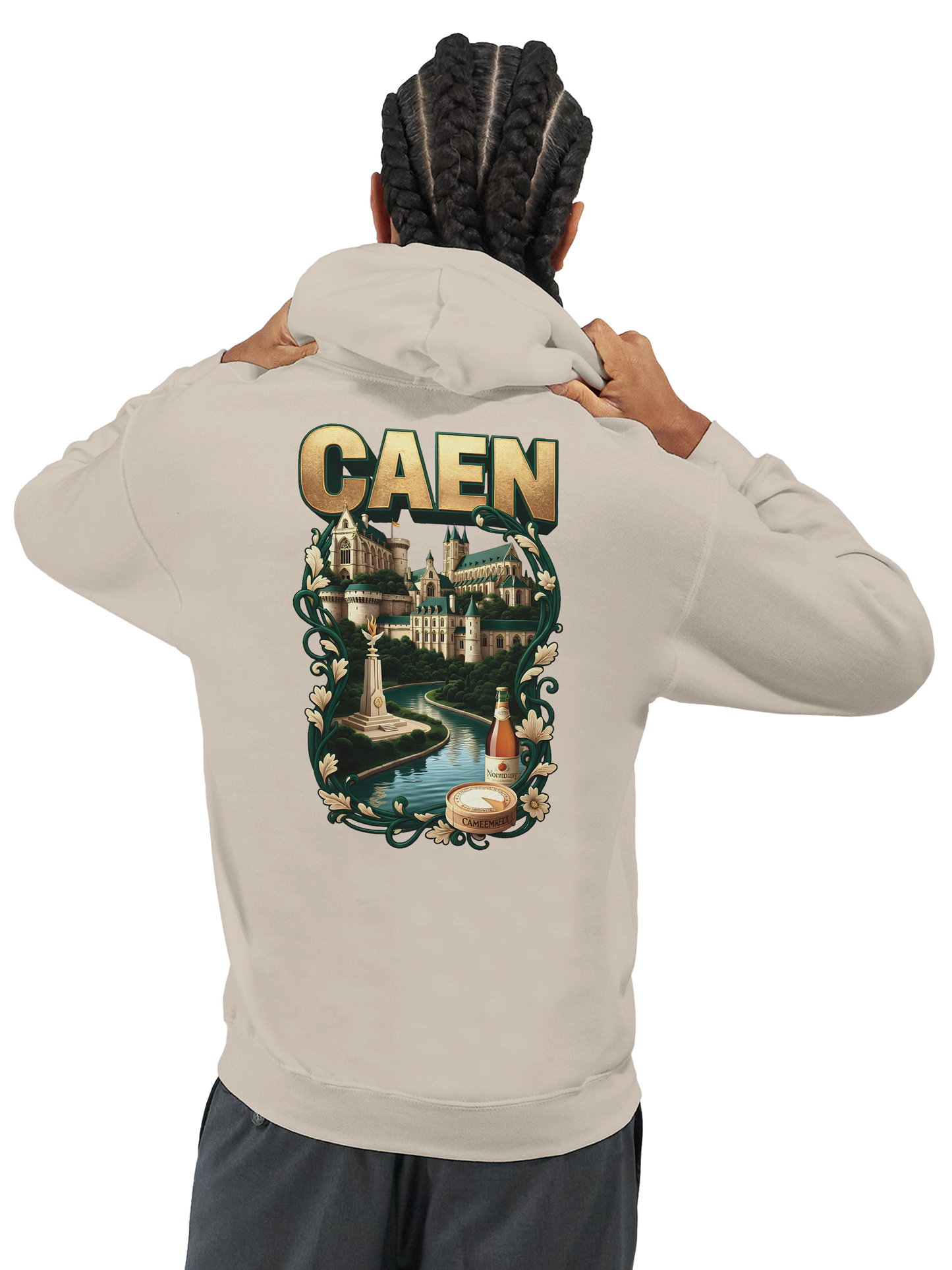 Sweat à capuche Caen - Ville de France - Unisexe Premium