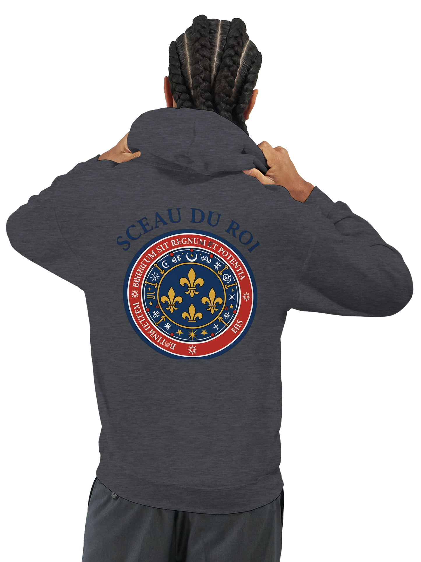 Sweat à capuche Le Sceau du Roi pour homme – Hoodie premium en coton mélangé