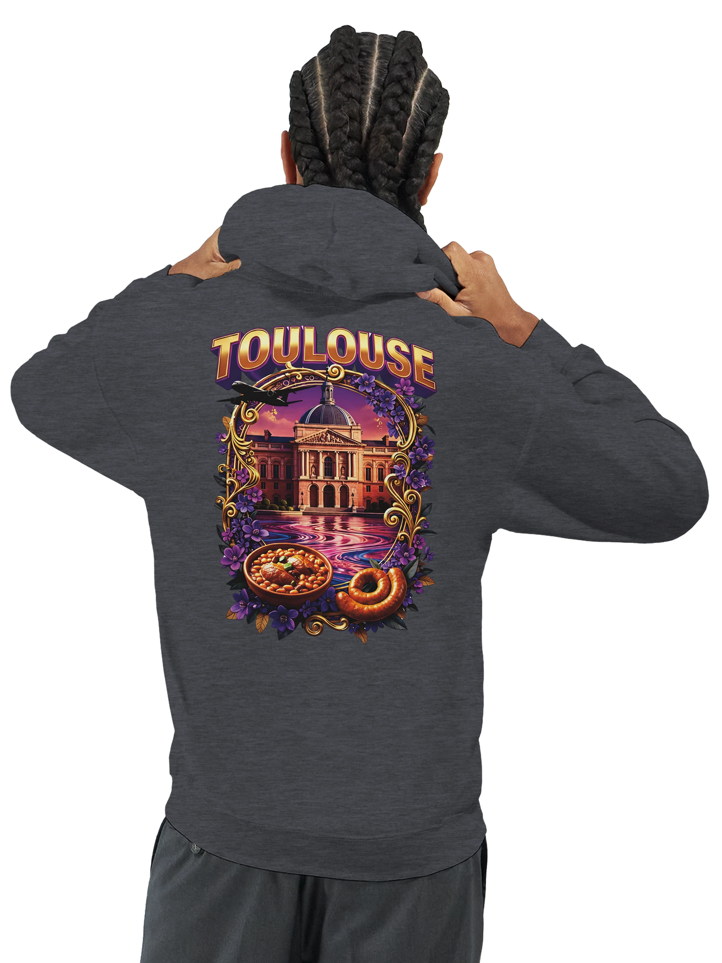 Sweat à Capuche Unisexe Toulouse – Ville de France – Confort Premium