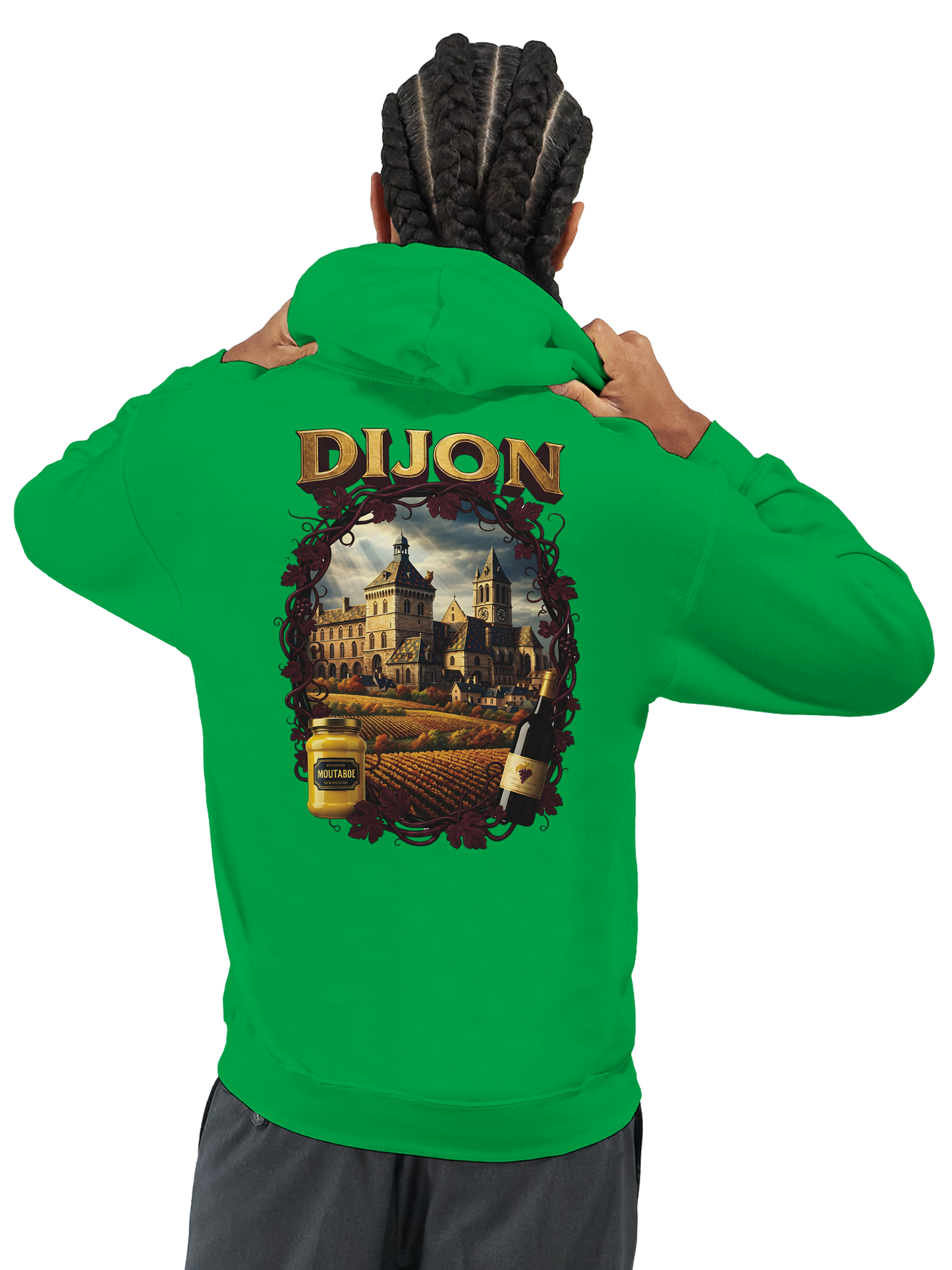 Sweat à Capuche Unisexe Dijon – Ville de France – Confort Premium