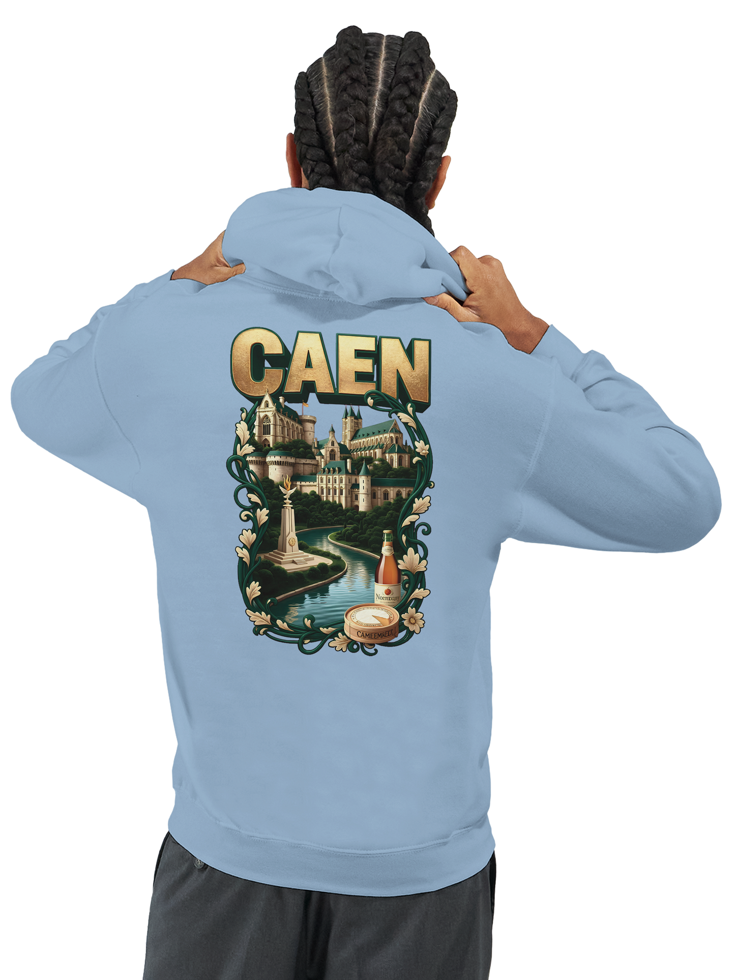 Sweat à capuche Caen - Ville de France - Unisexe Premium