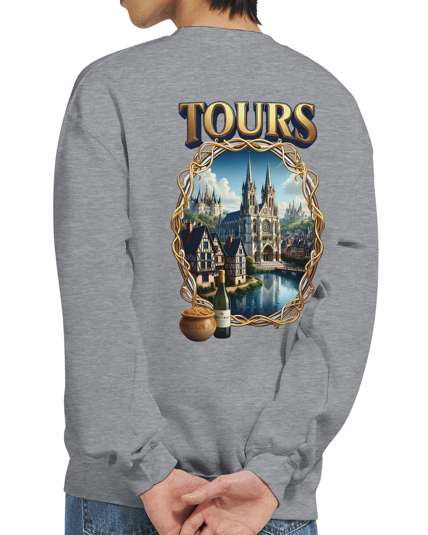 Sweat-shirt Unisexe Tours France - Classique et Confortable