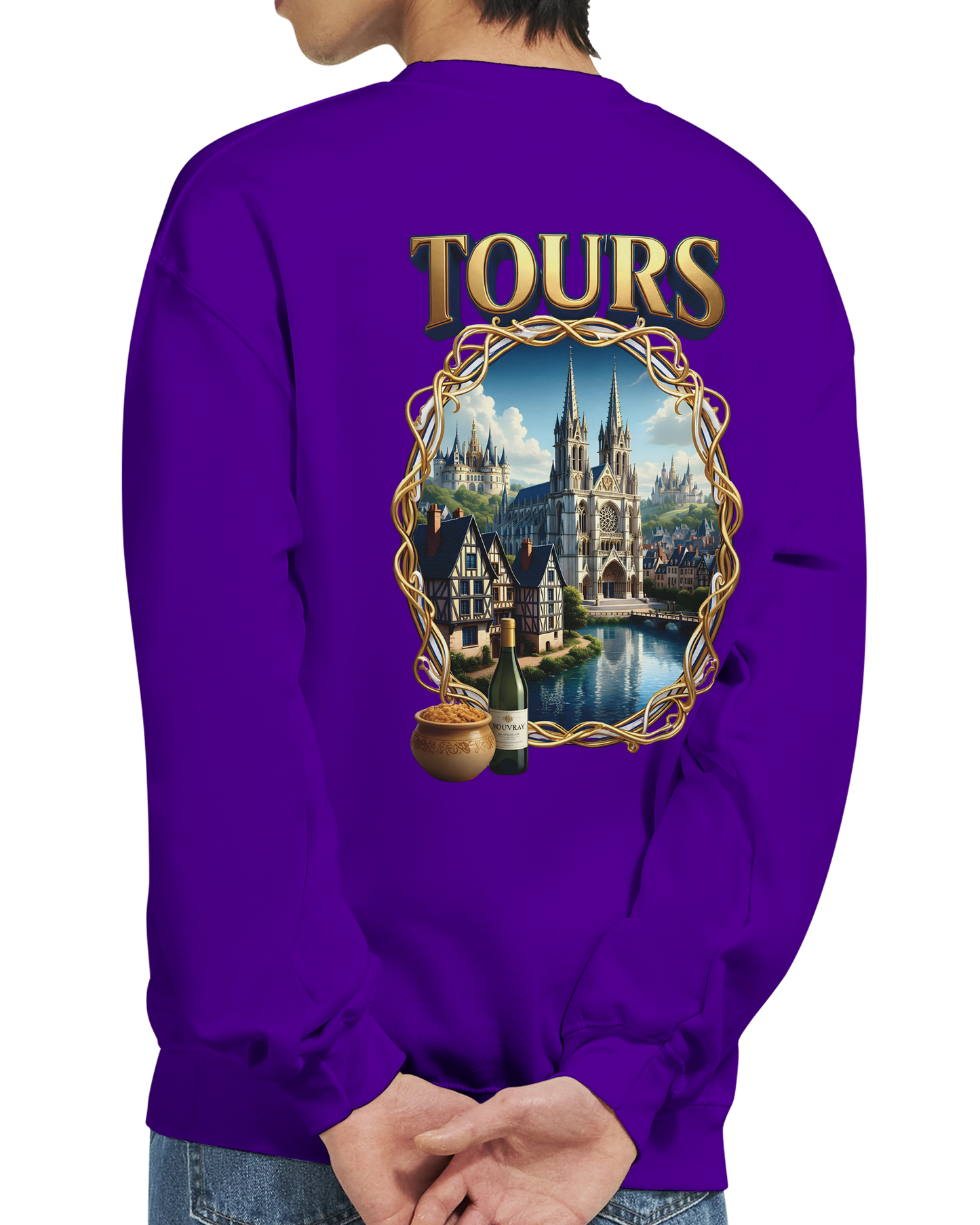 Sweat-shirt Unisexe Tours France - Classique et Confortable