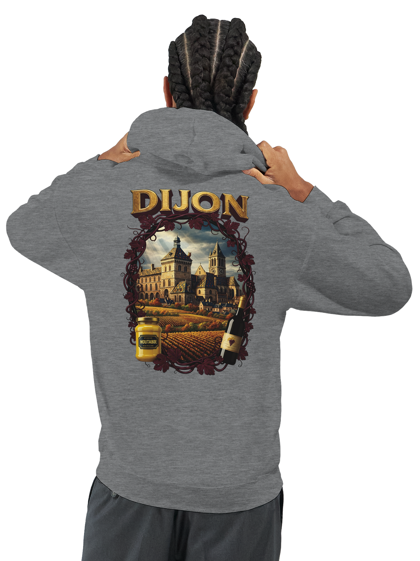 Sweat à Capuche Unisexe Dijon – Ville de France – Confort Premium