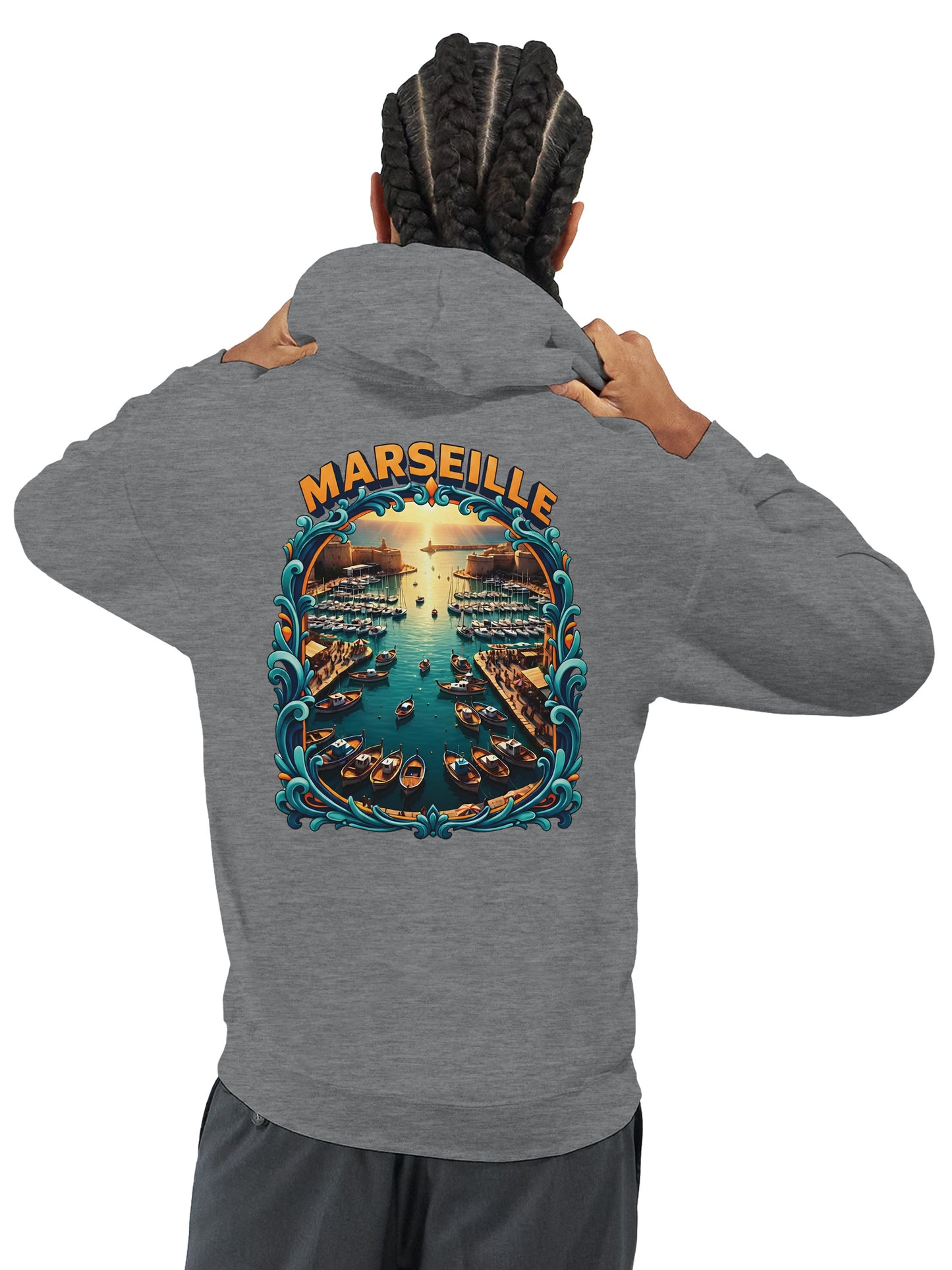 Sweat à capuche unisexe Marseille – Hoodie premium en coton mélangé