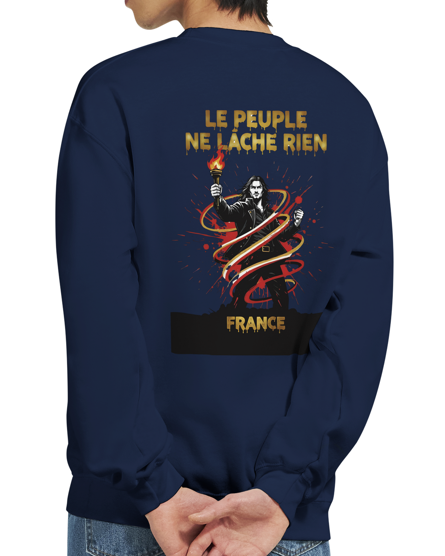 Sweat-shirt Homme 'Le Peuple Ne Lâche Rien' – Confort et Résistance