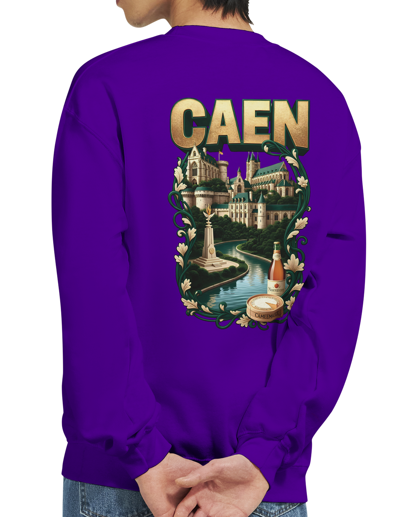 Sweat-shirt Unisexe Caen - Ville de France - Confort Classique