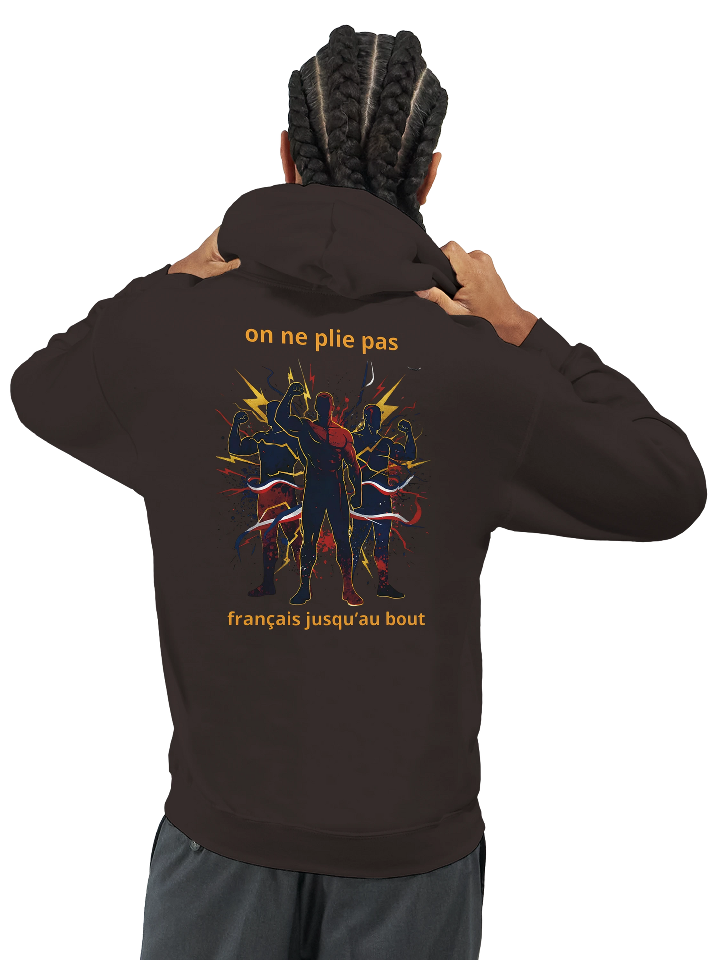 Sweat à capuche homme - Français jusqu'au bout - Confort premium