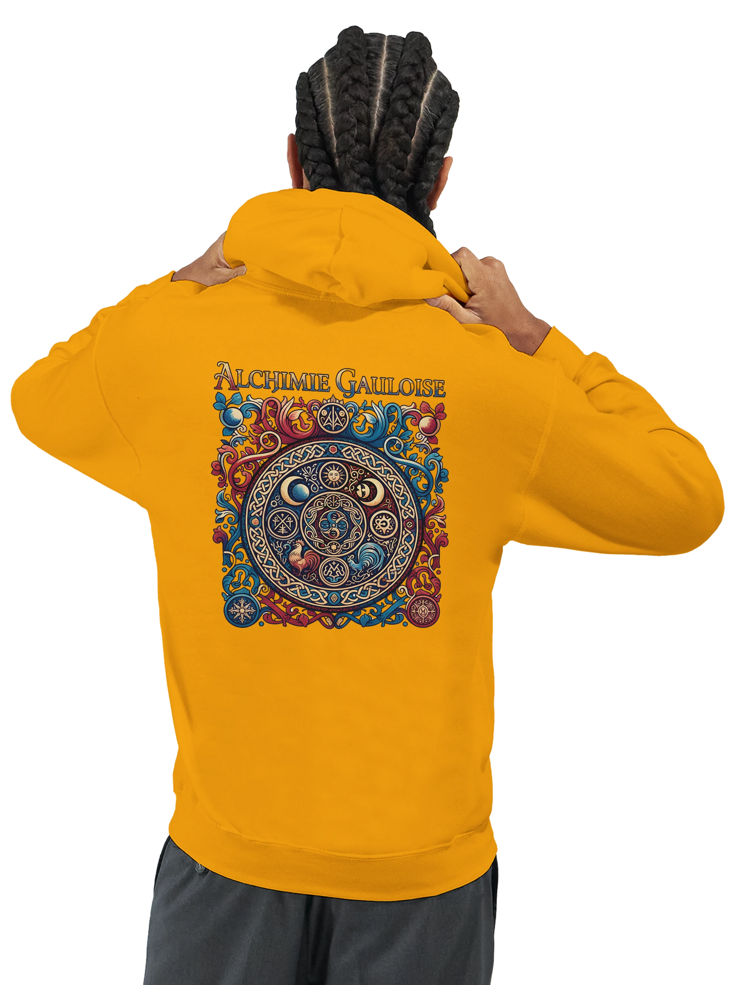 Sweat à capuche homme Alchimie Gauloise – Hoodie premium en coton mélangé