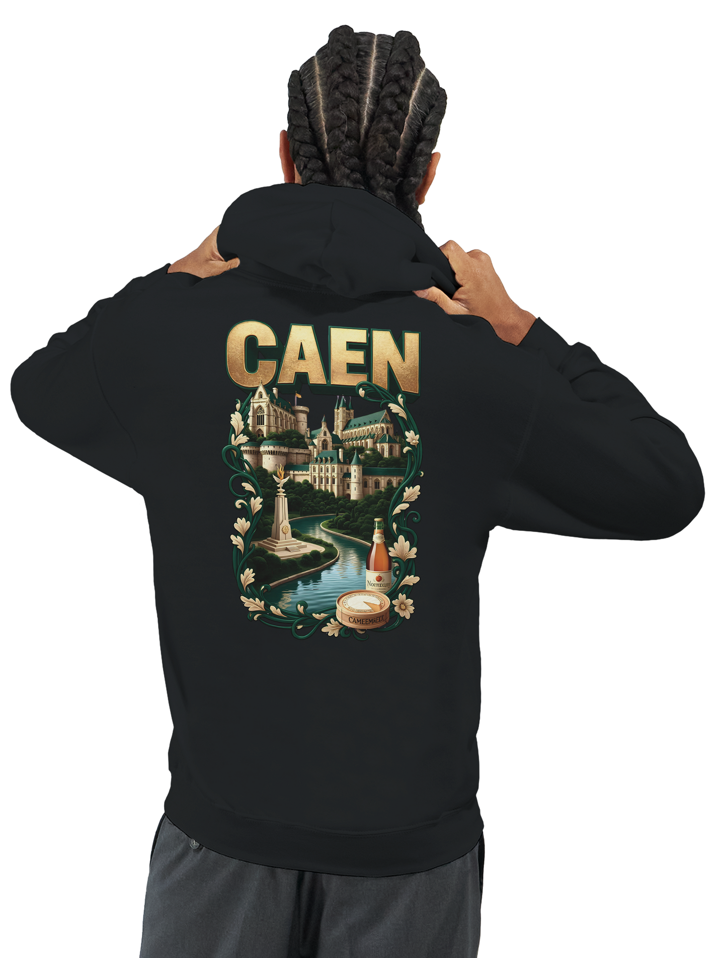 Sweat à capuche Caen - Ville de France - Unisexe Premium